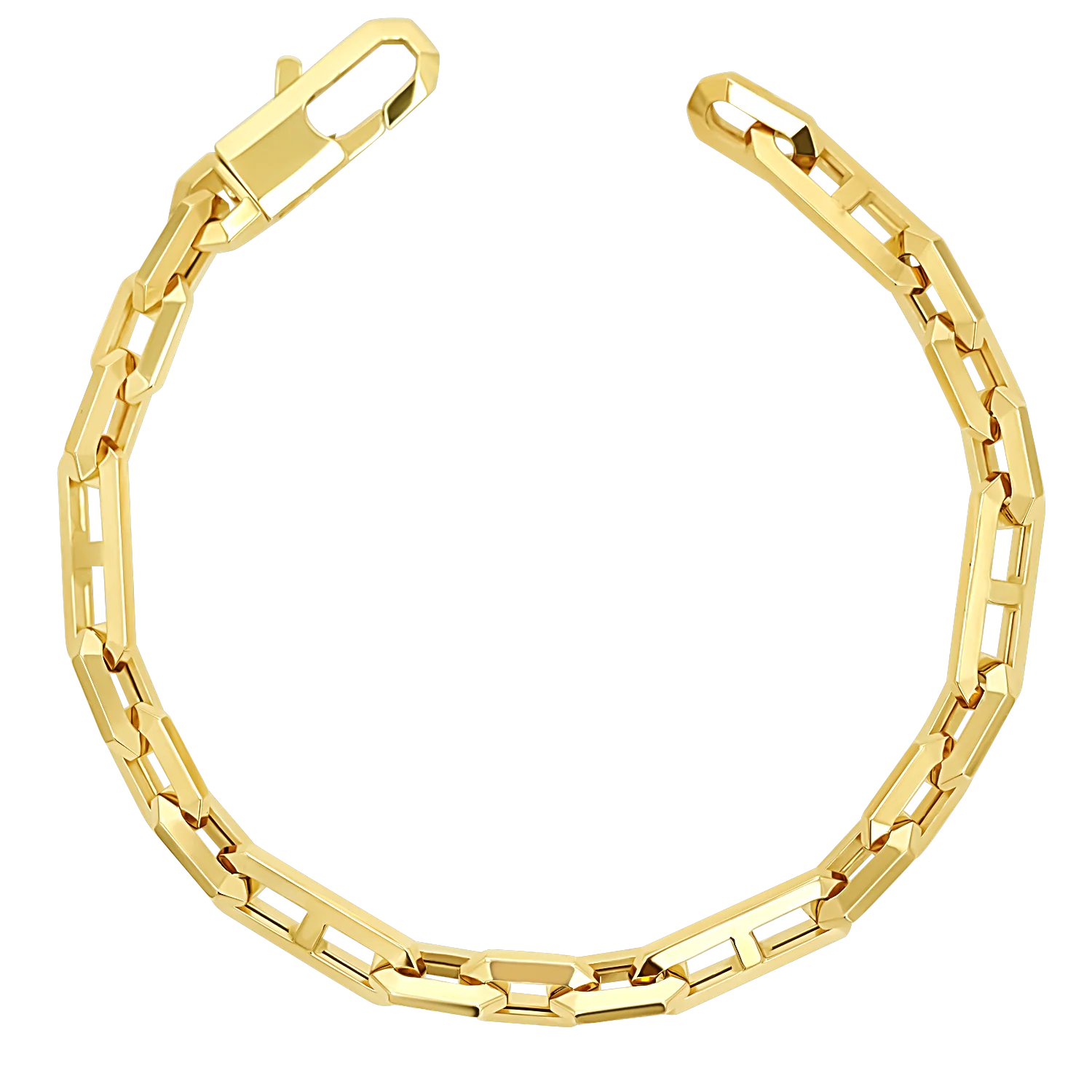 Beveled Link Statement Chain Bracelet
