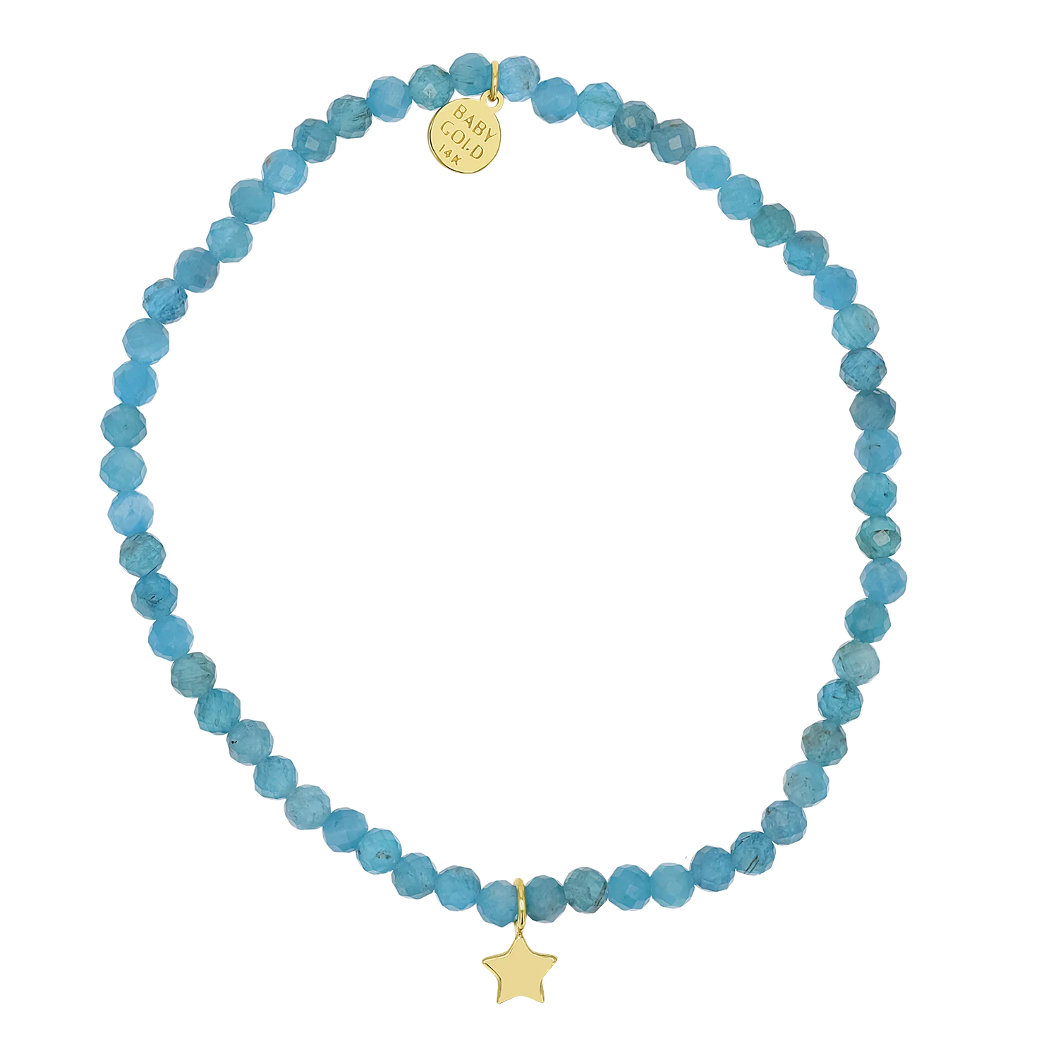 Blue Gemstone & Custom Charm Bracelet