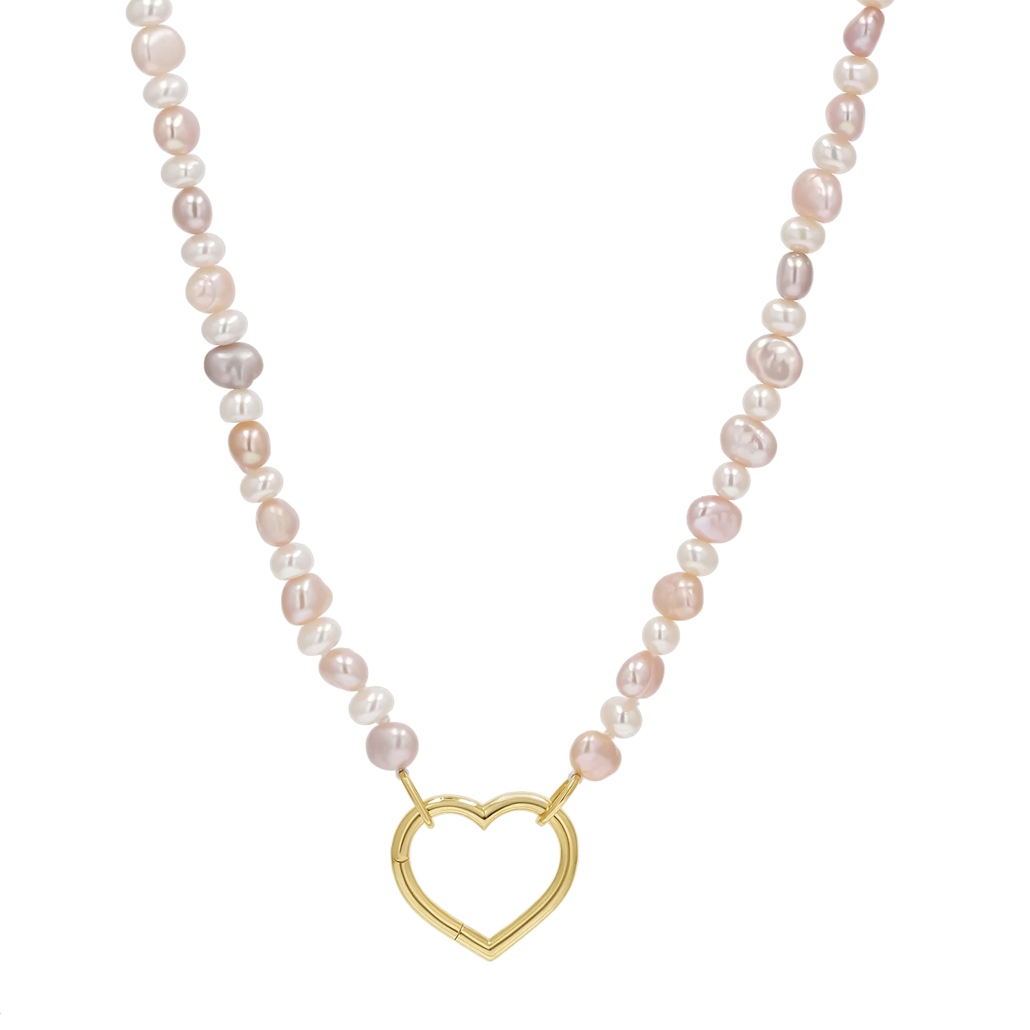 Blush and White Pearl Connector Necklace - Image 7
