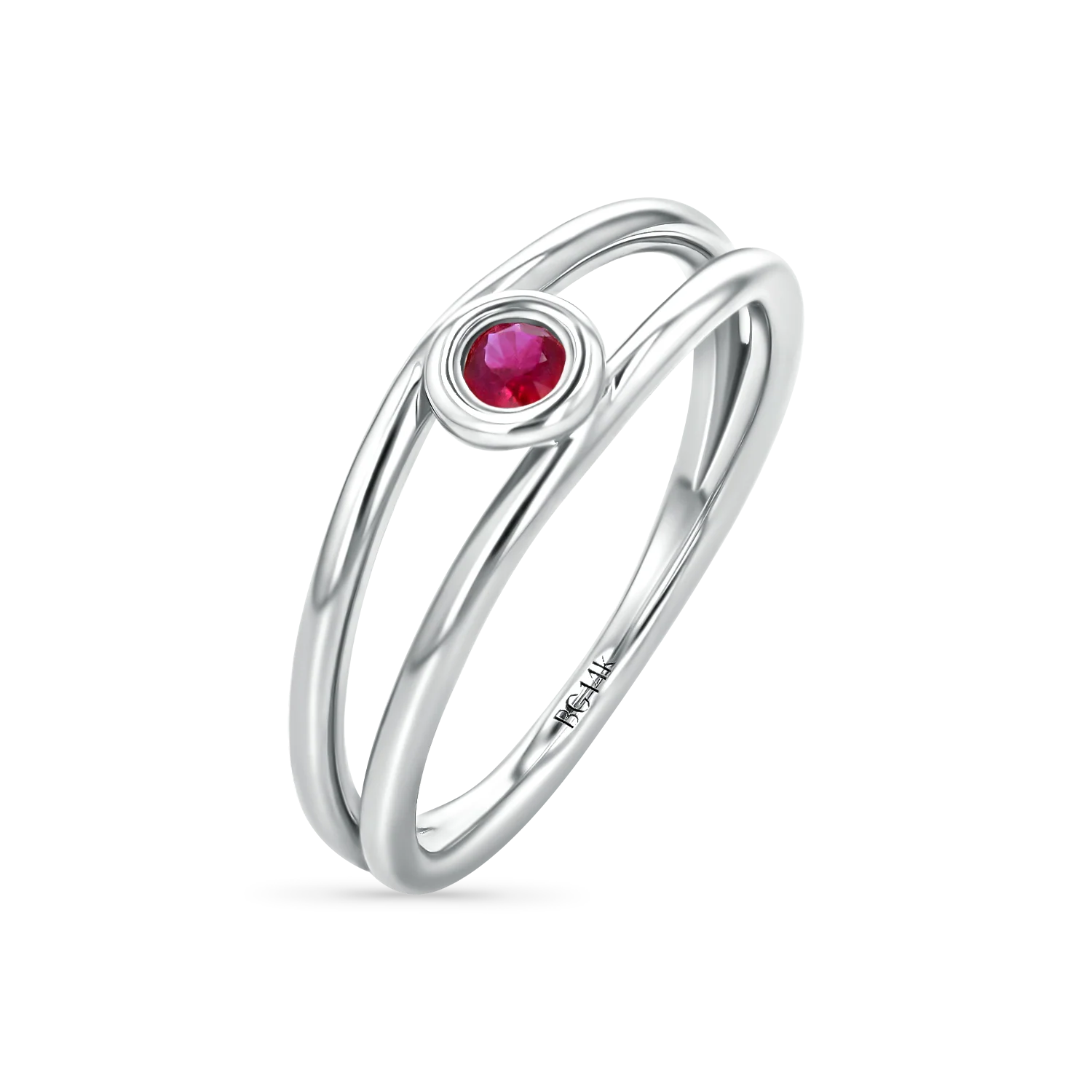 Bubble Solitaire Ruby Ring - Image 2