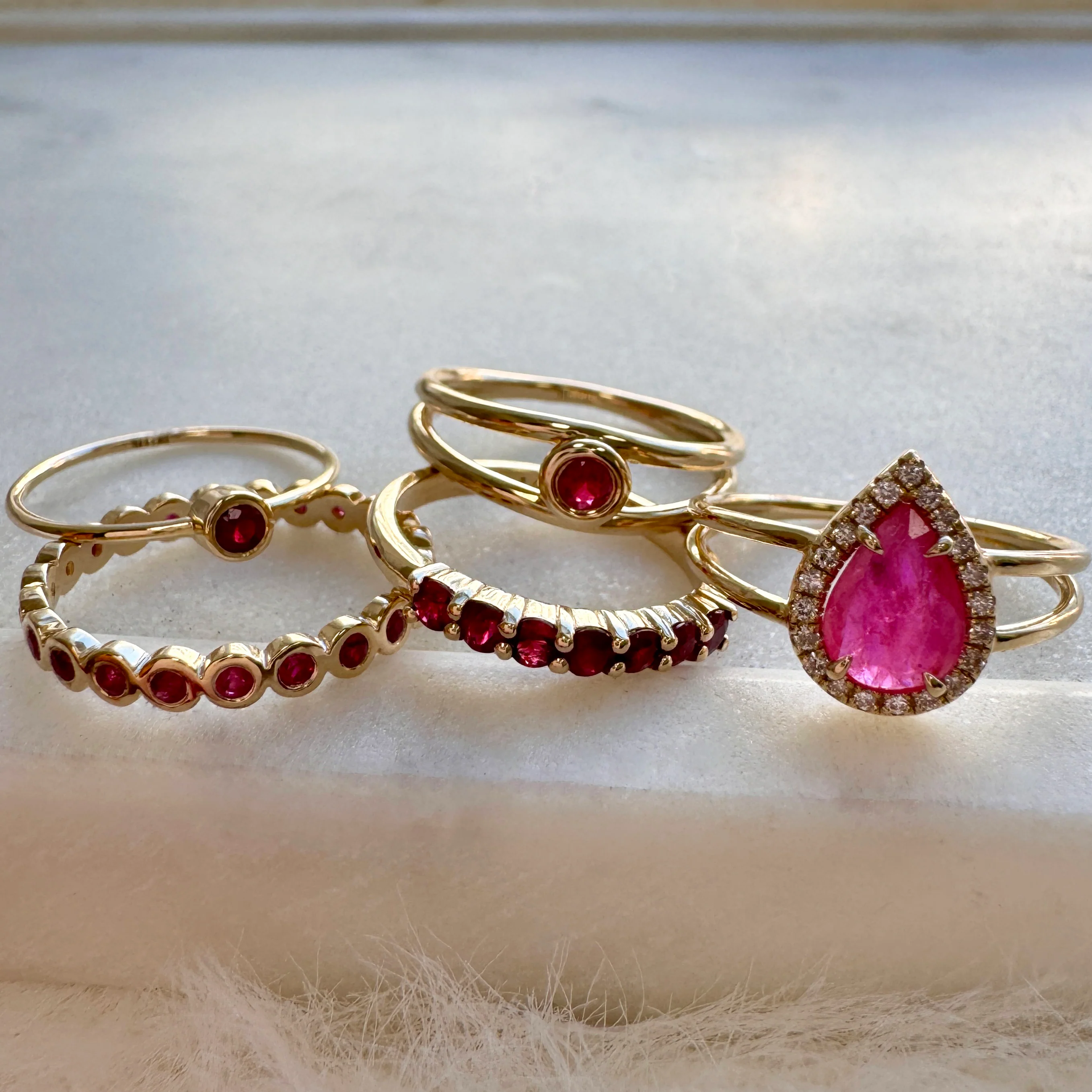 Bubble Solitaire Ruby Ring - Image 4