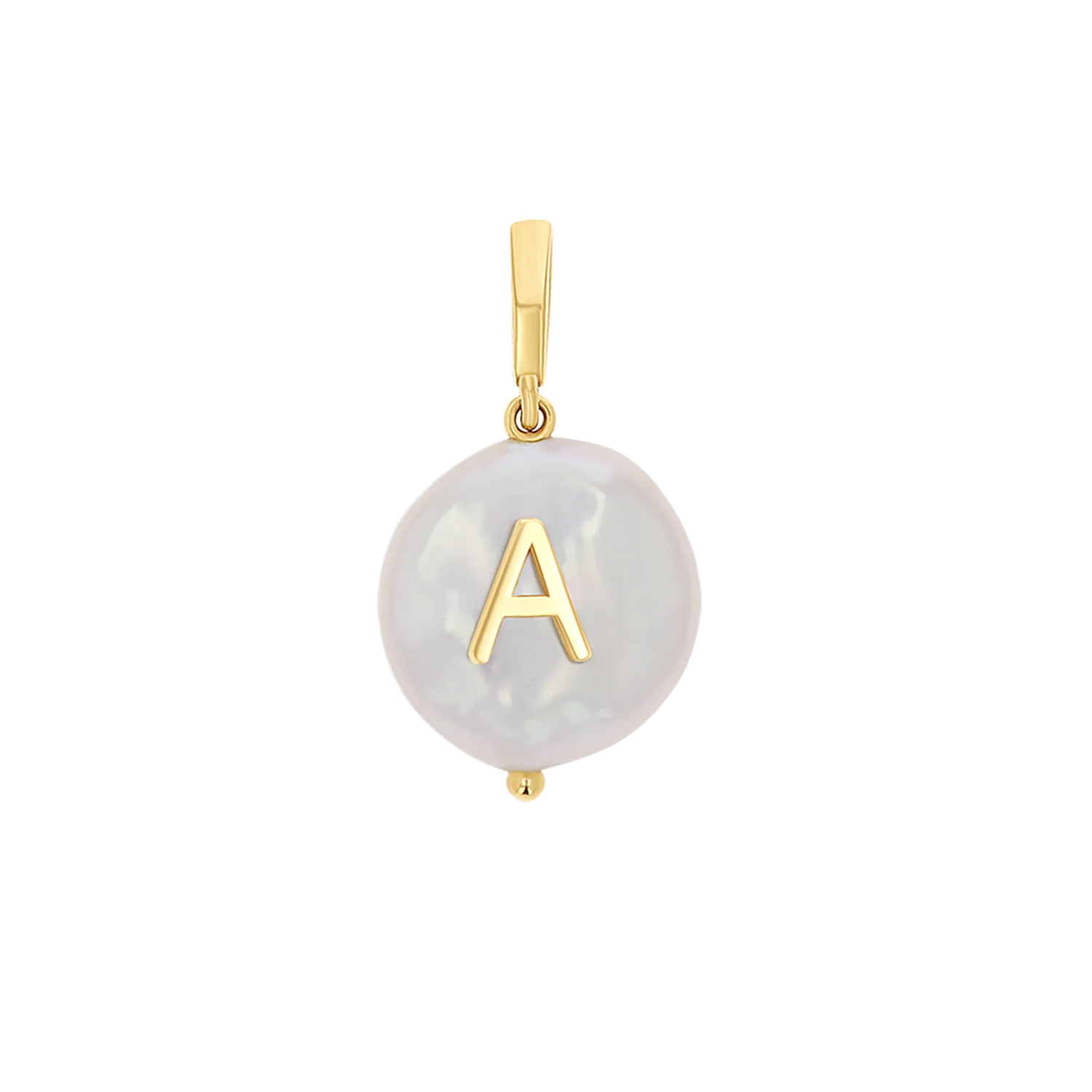 Coin Pearl Initial Charm