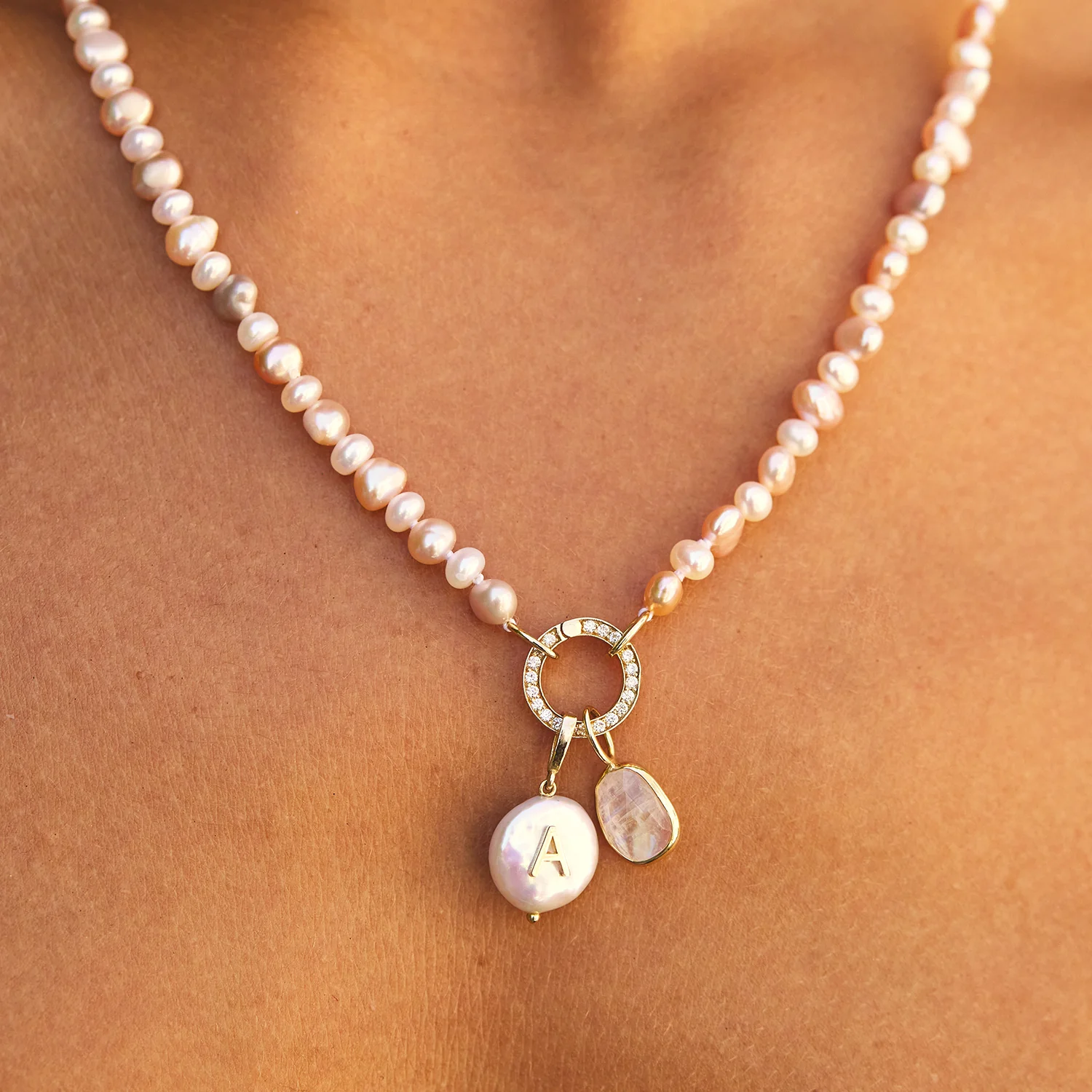 Coin Pearl Initial Charm - Image 4