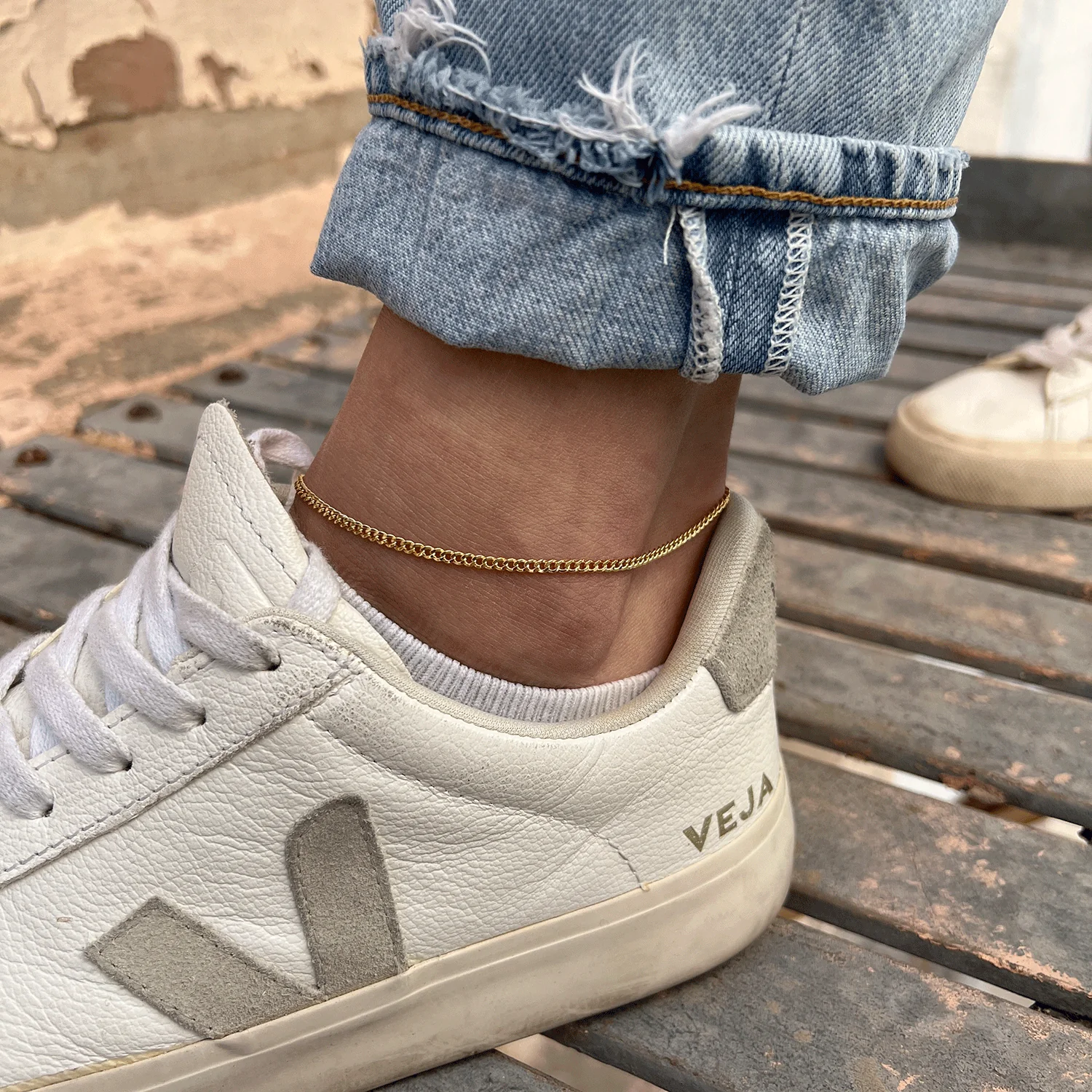 Cuban Curb Link Anklet - Image 2