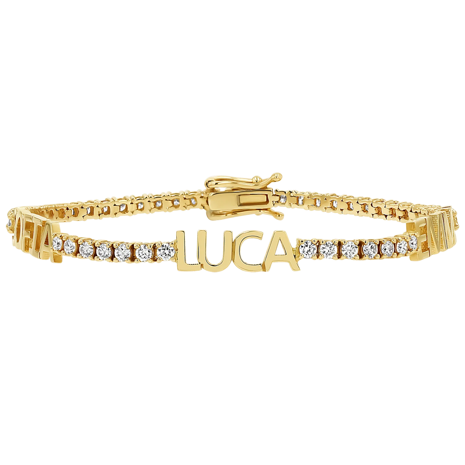 Custom Diamond Name Tennis Bracelet
