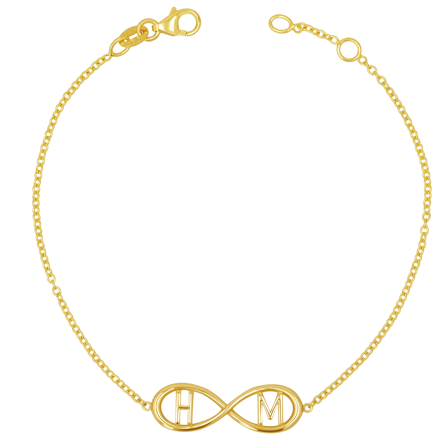 Infinity Letter Bracelet
