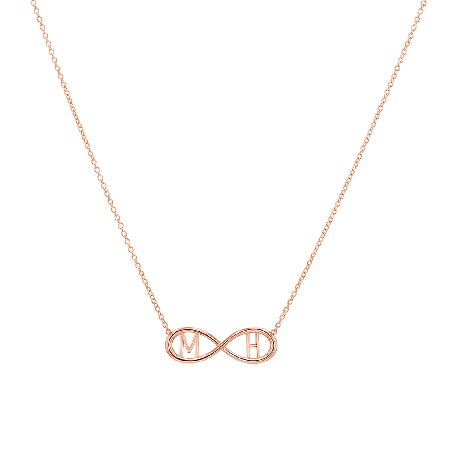 Infinity Letter Necklace - Image 3
