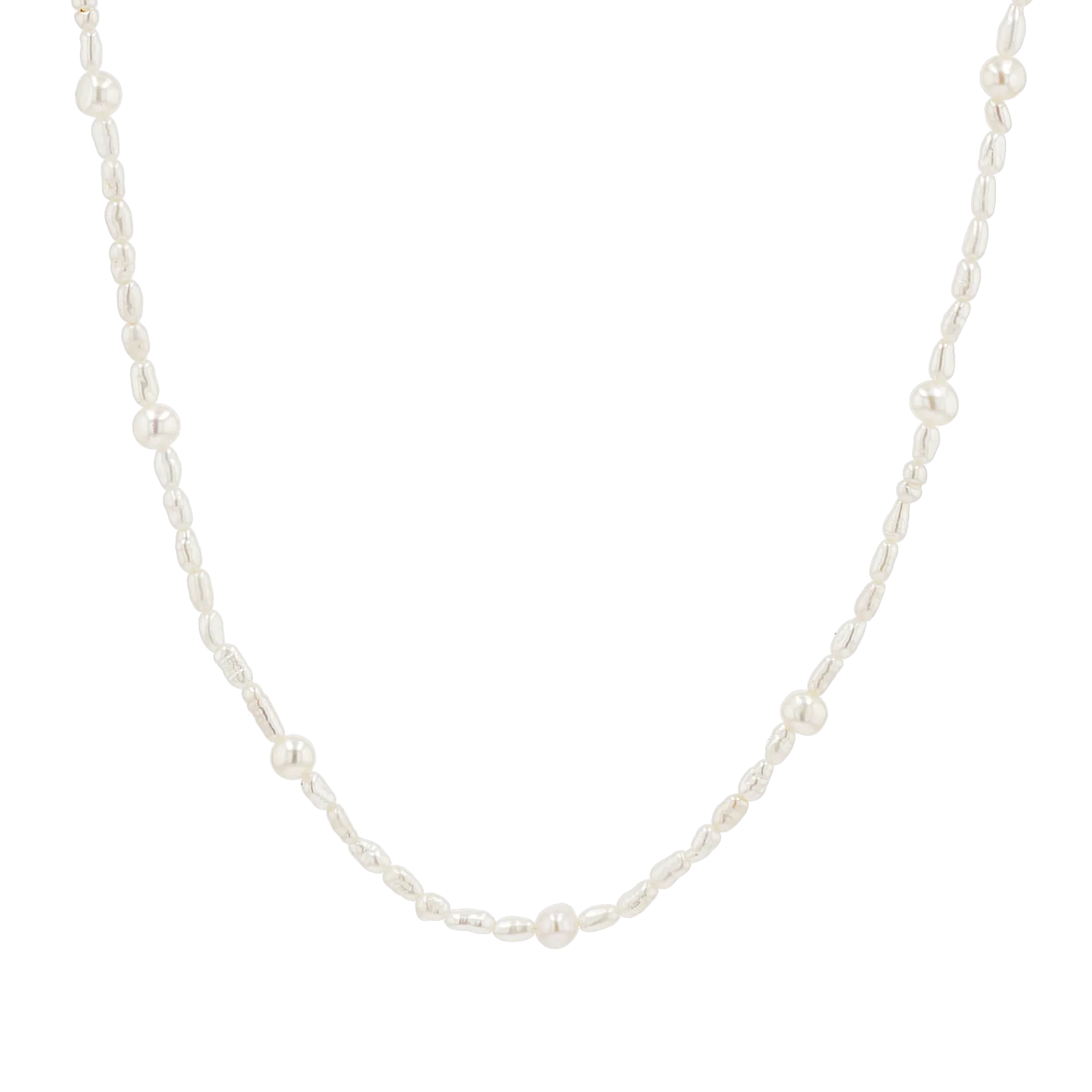 Dainty Pearl Station Necklace
