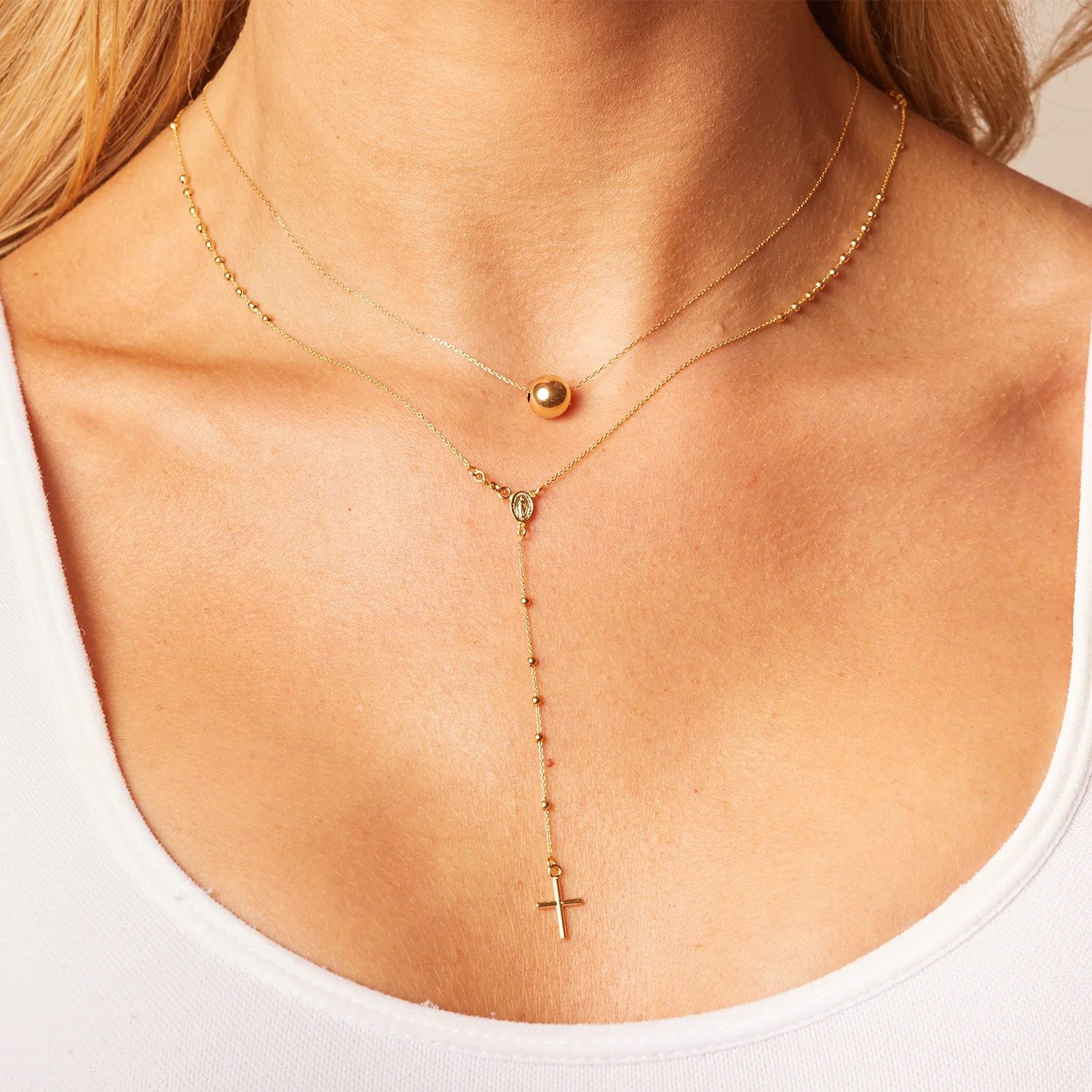Dainty Rosary Necklace - Image 2