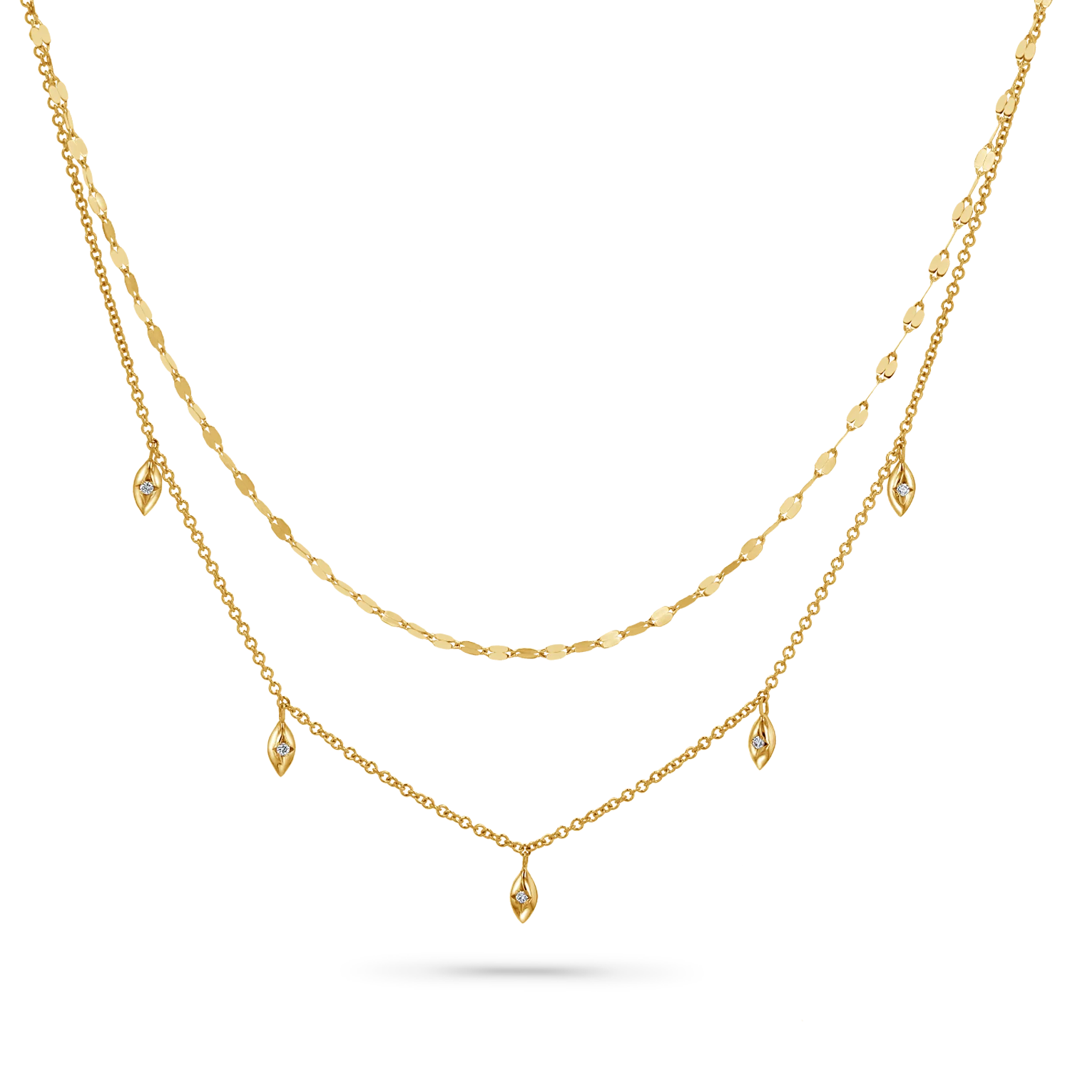 Demi Starset Diamond Drop Duo Necklace
