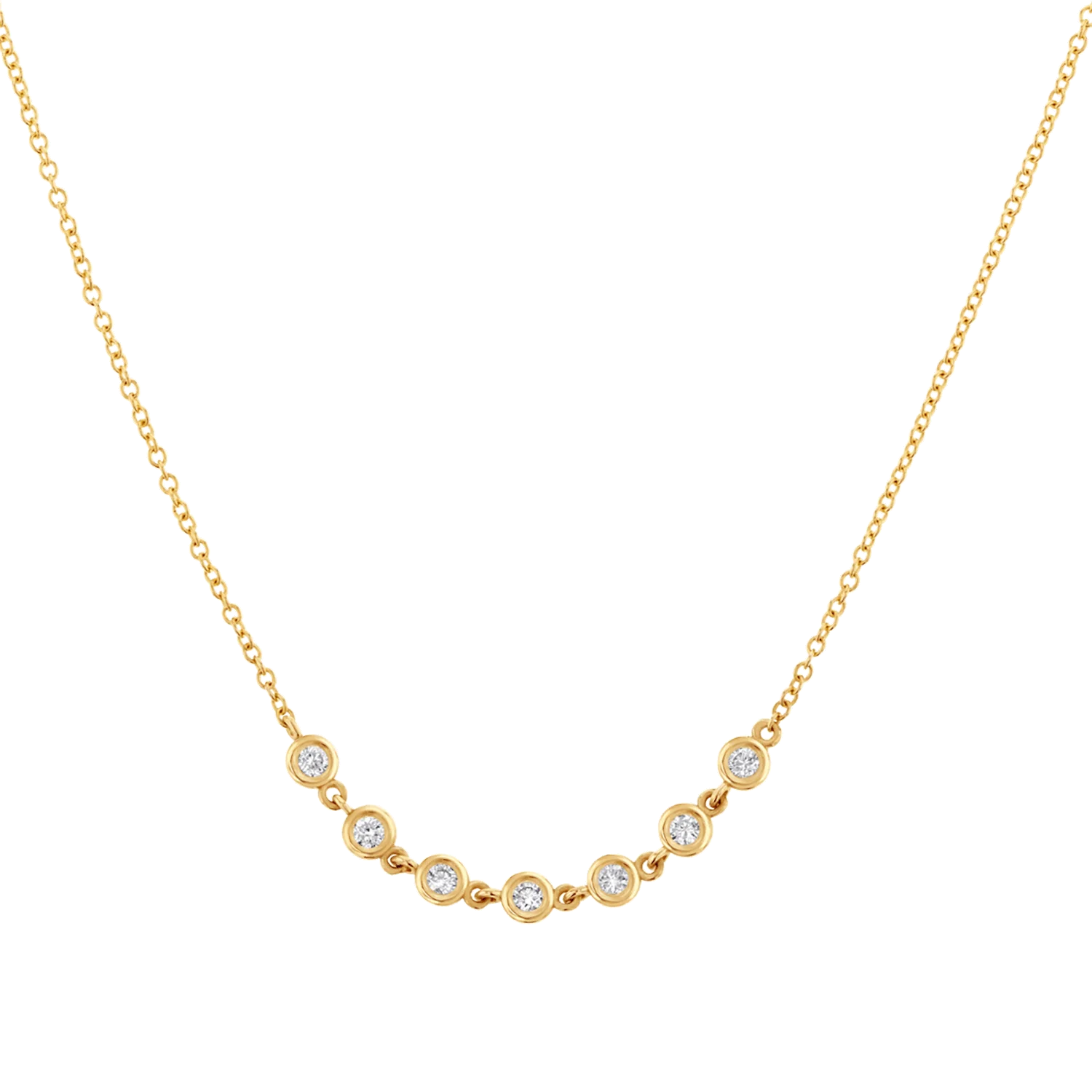 Diamond Bezel Station Necklace