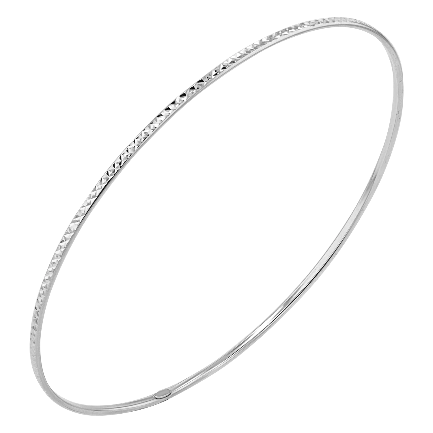 Diamond Cut Wire Bangle - Image 2