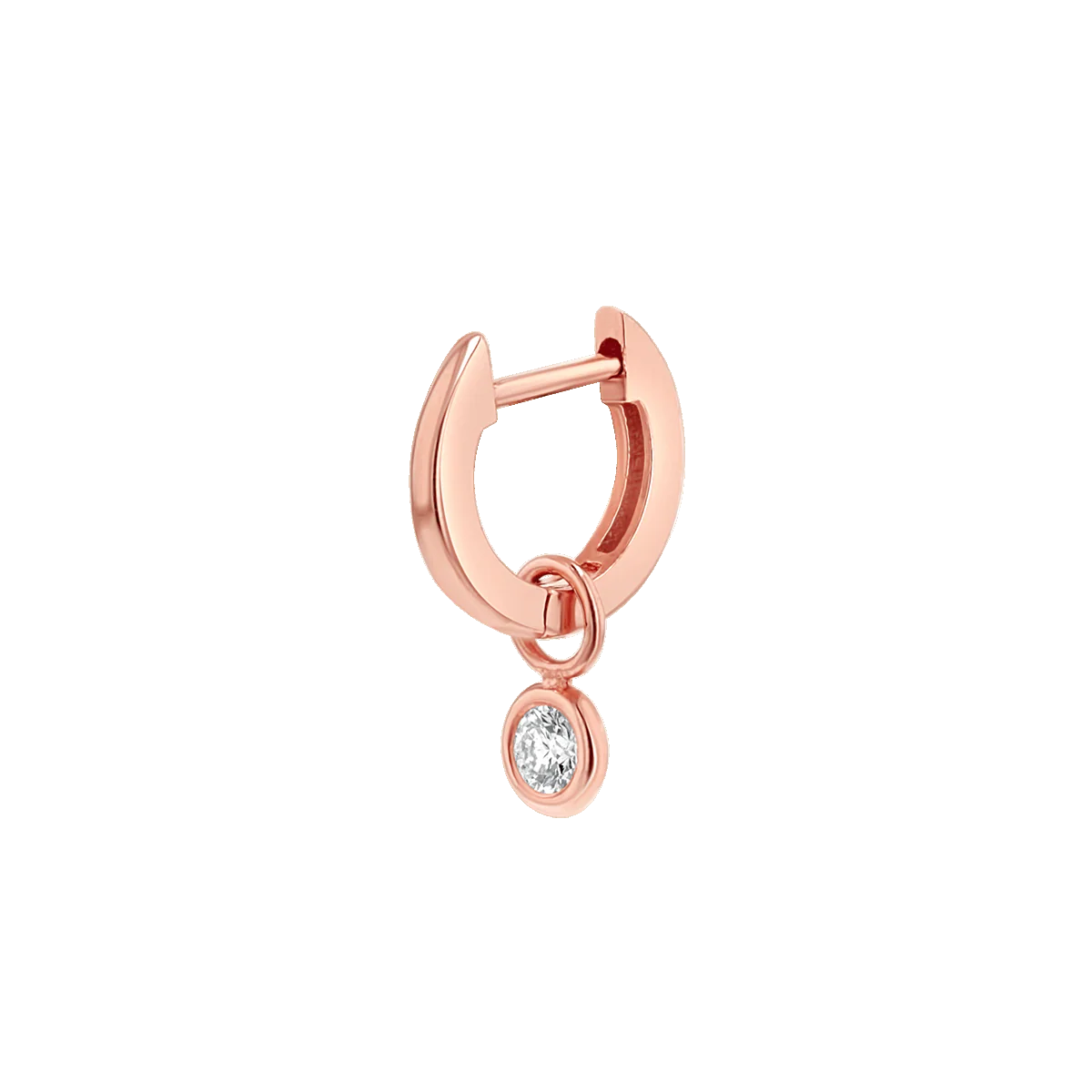Diamond Drop Huggies Hoops - Image 6