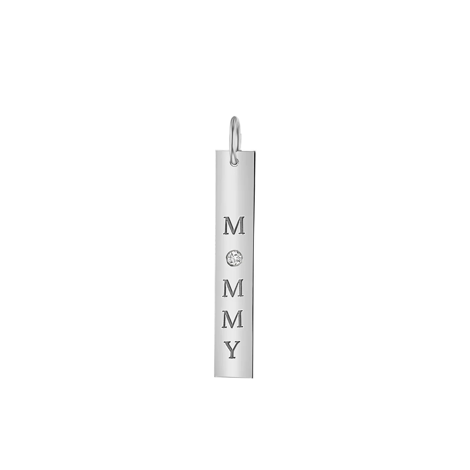 Diamond Mommy Vertical Tag Charm - Image 2