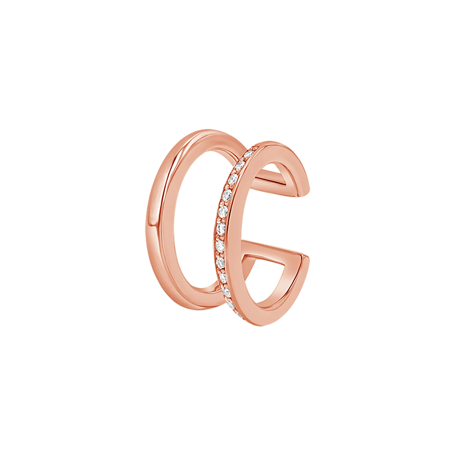 Diamond Pave Open Band Ear Cuff - Image 6