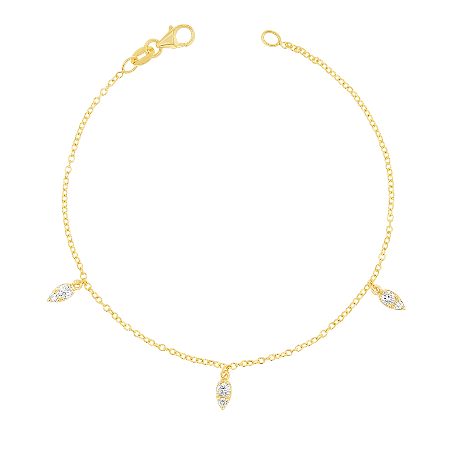 Diamond Pear Drop Bracelet