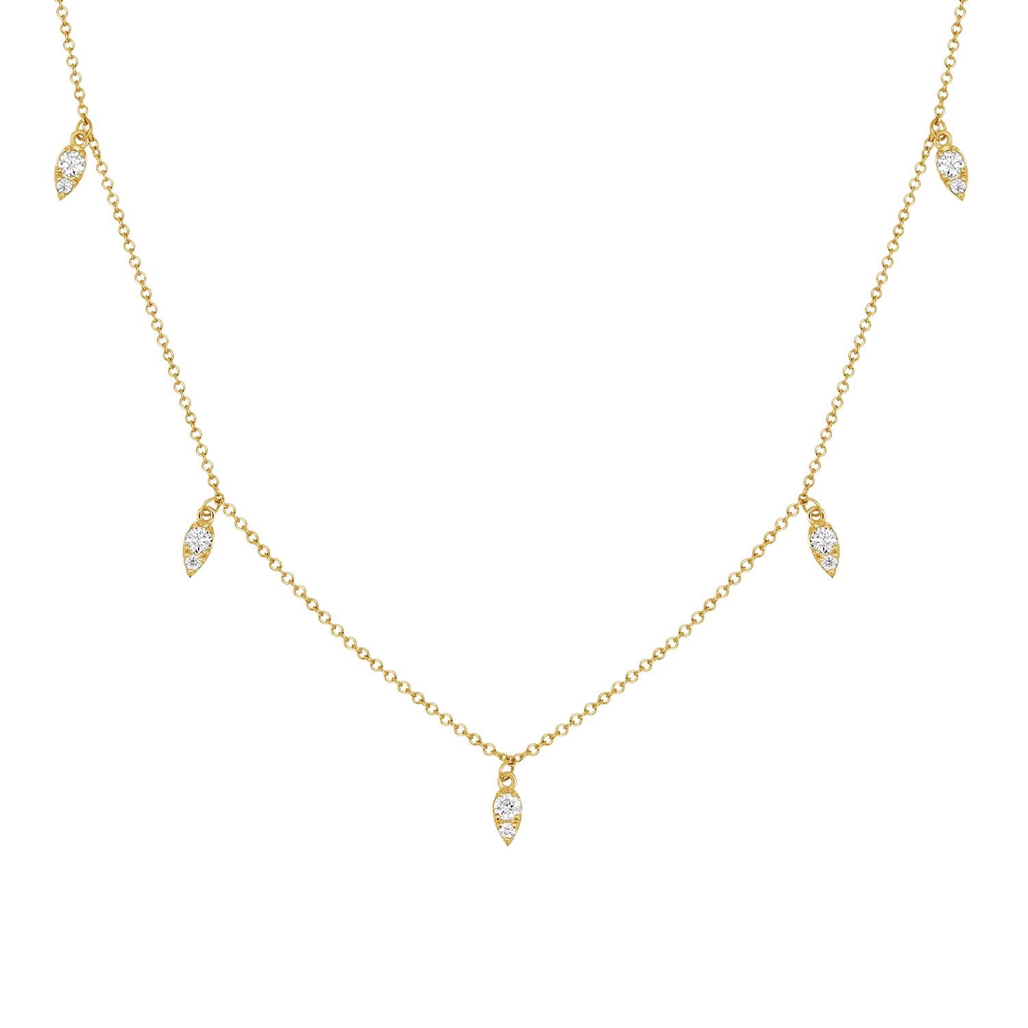 Diamond Pear Drop Necklace
