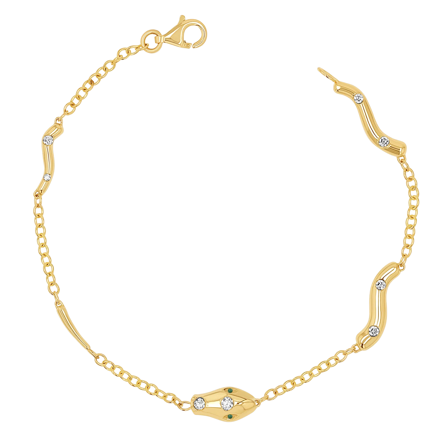 Diamond Serpentine Strand Bracelet