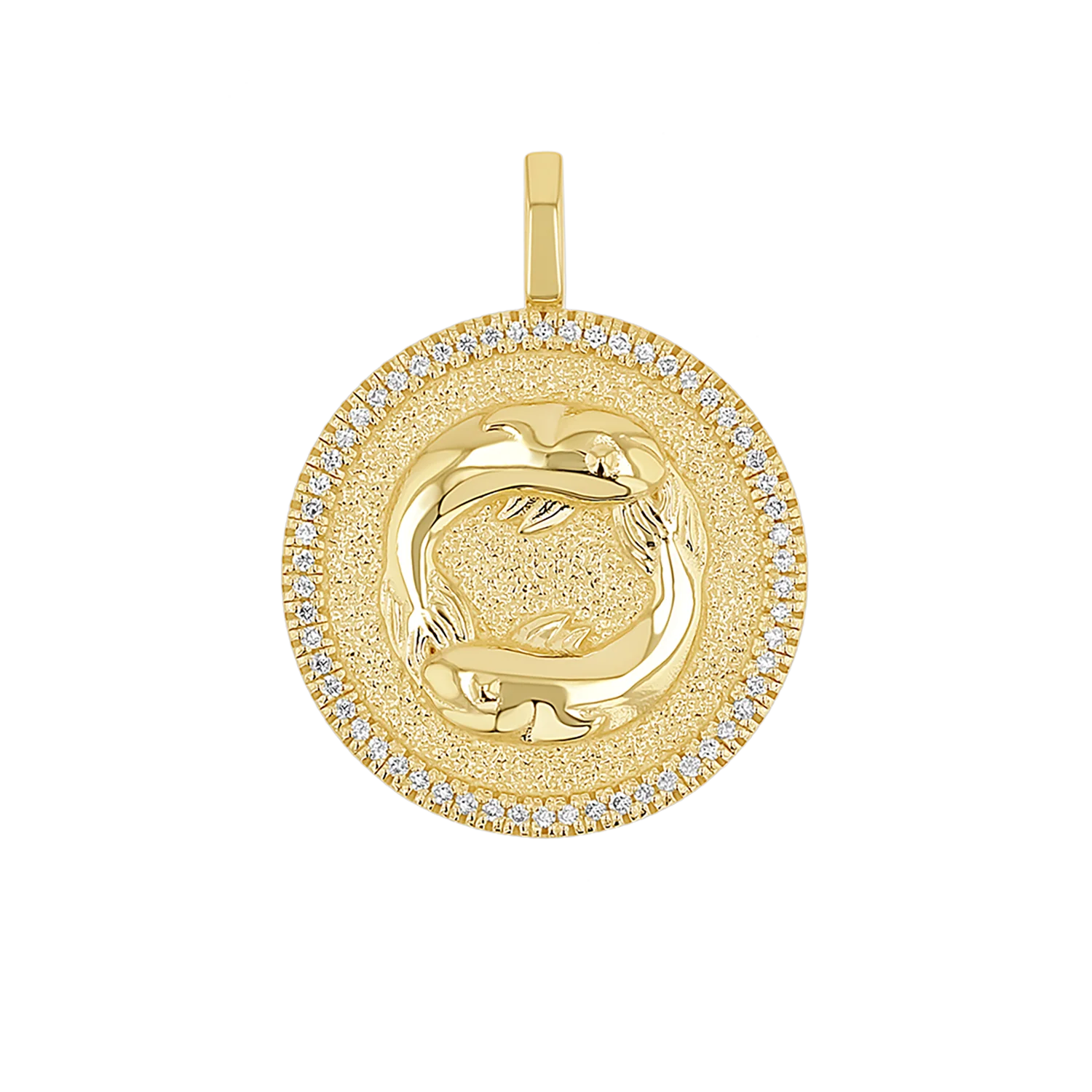 Diamond Zodiac Coin Medallion Charm - Image 10