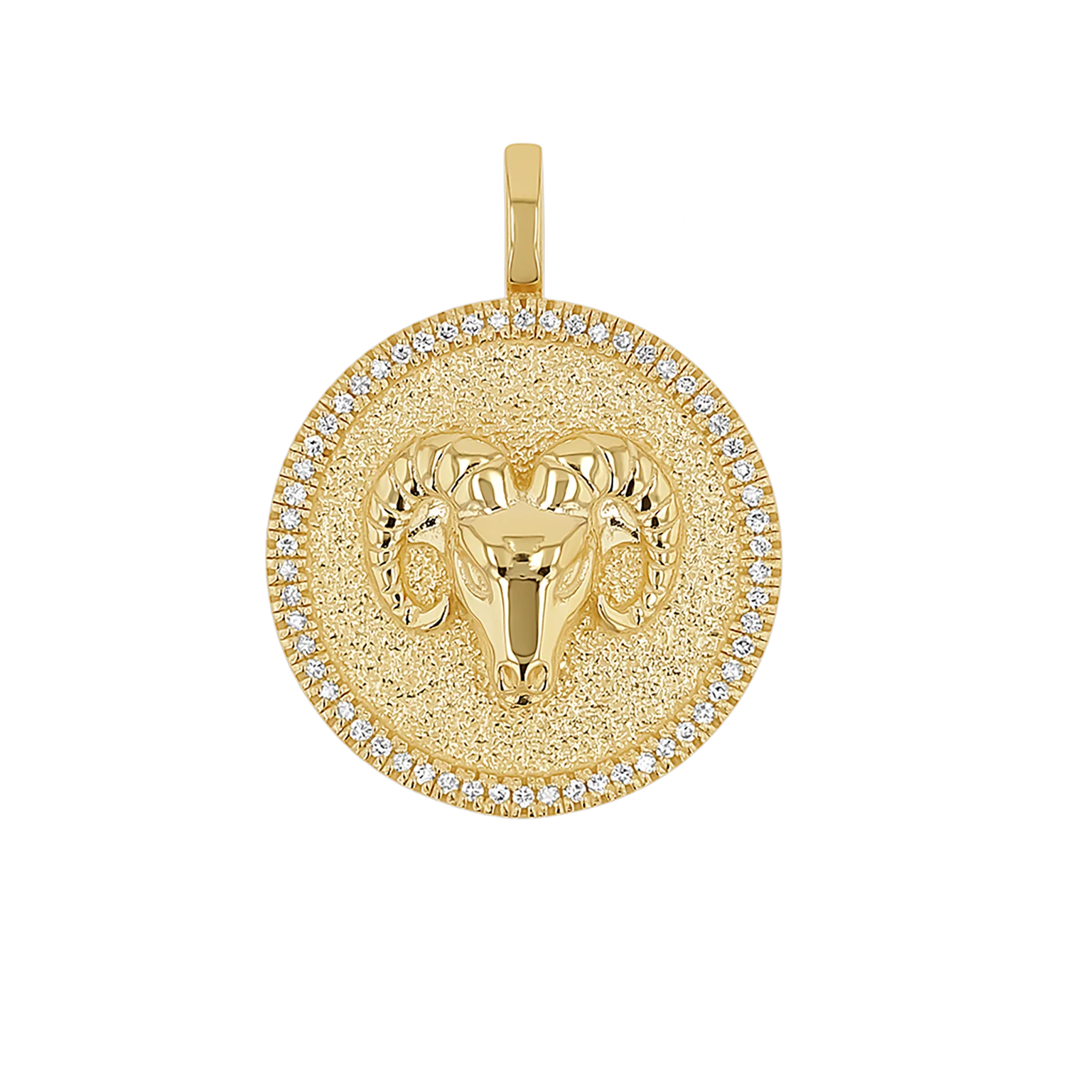 Diamond Zodiac Coin Medallion Charm - Image 4