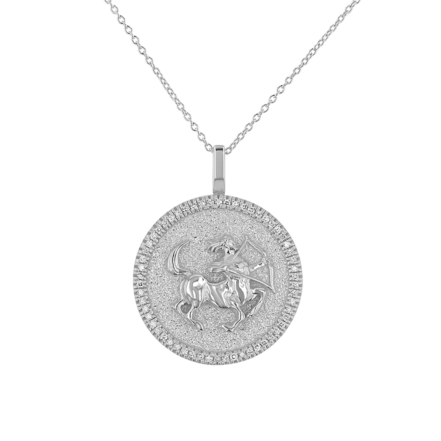 Diamond Zodiac Coin Medallion Necklace - Image 20