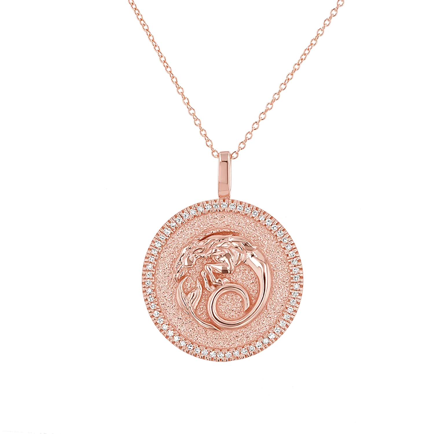 Diamond Zodiac Coin Medallion Necklace - Image 26