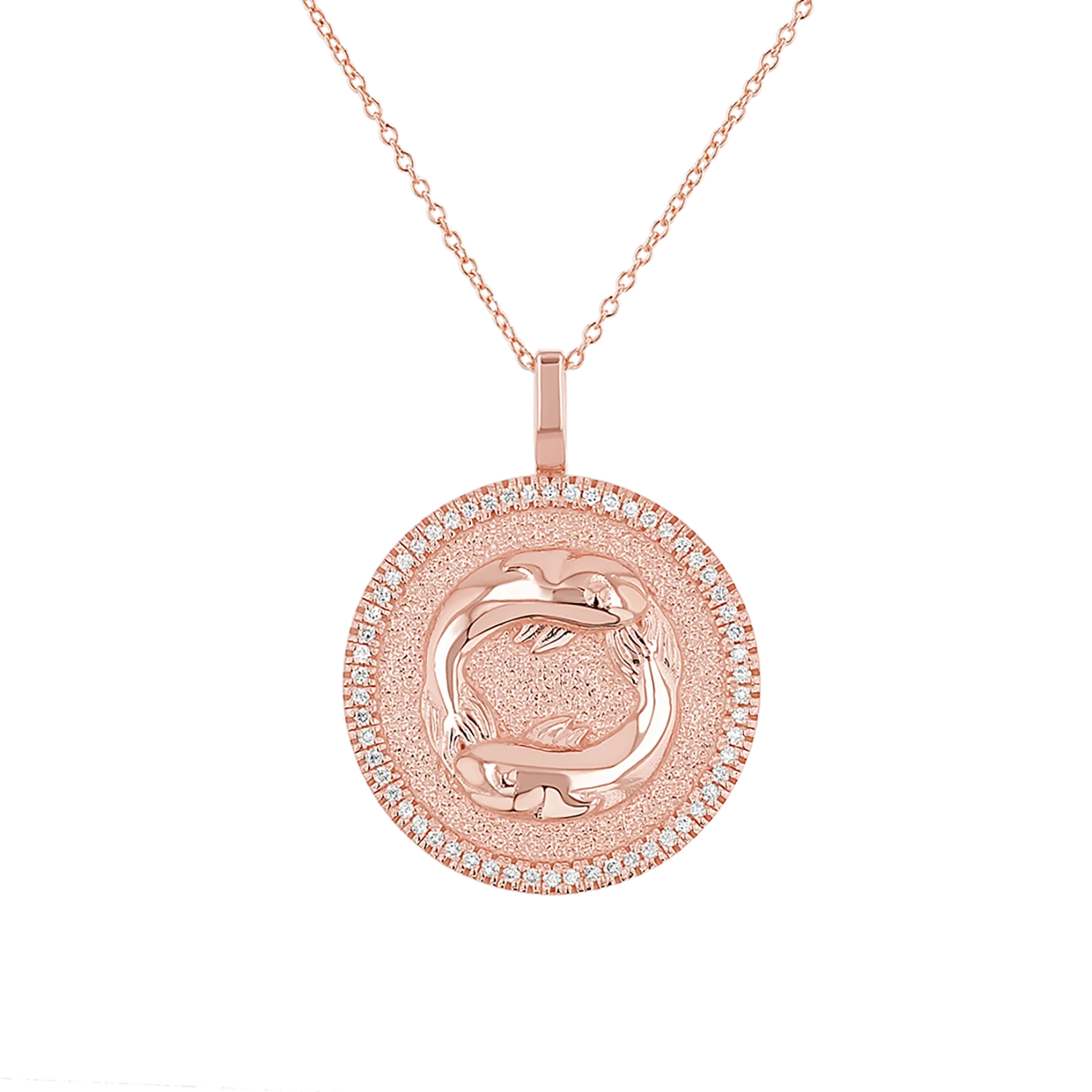 Diamond Zodiac Coin Medallion Necklace - Image 29