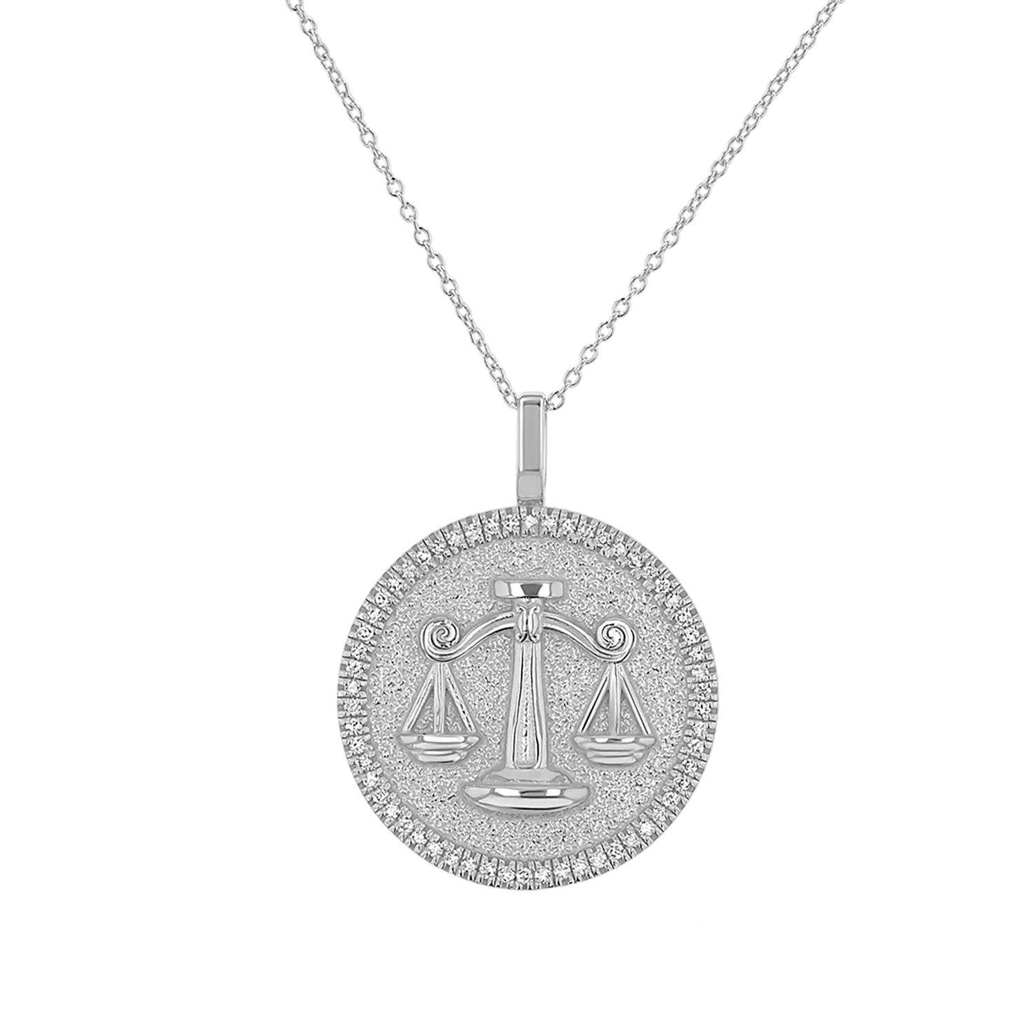 Diamond Zodiac Coin Medallion Necklace - Image 3
