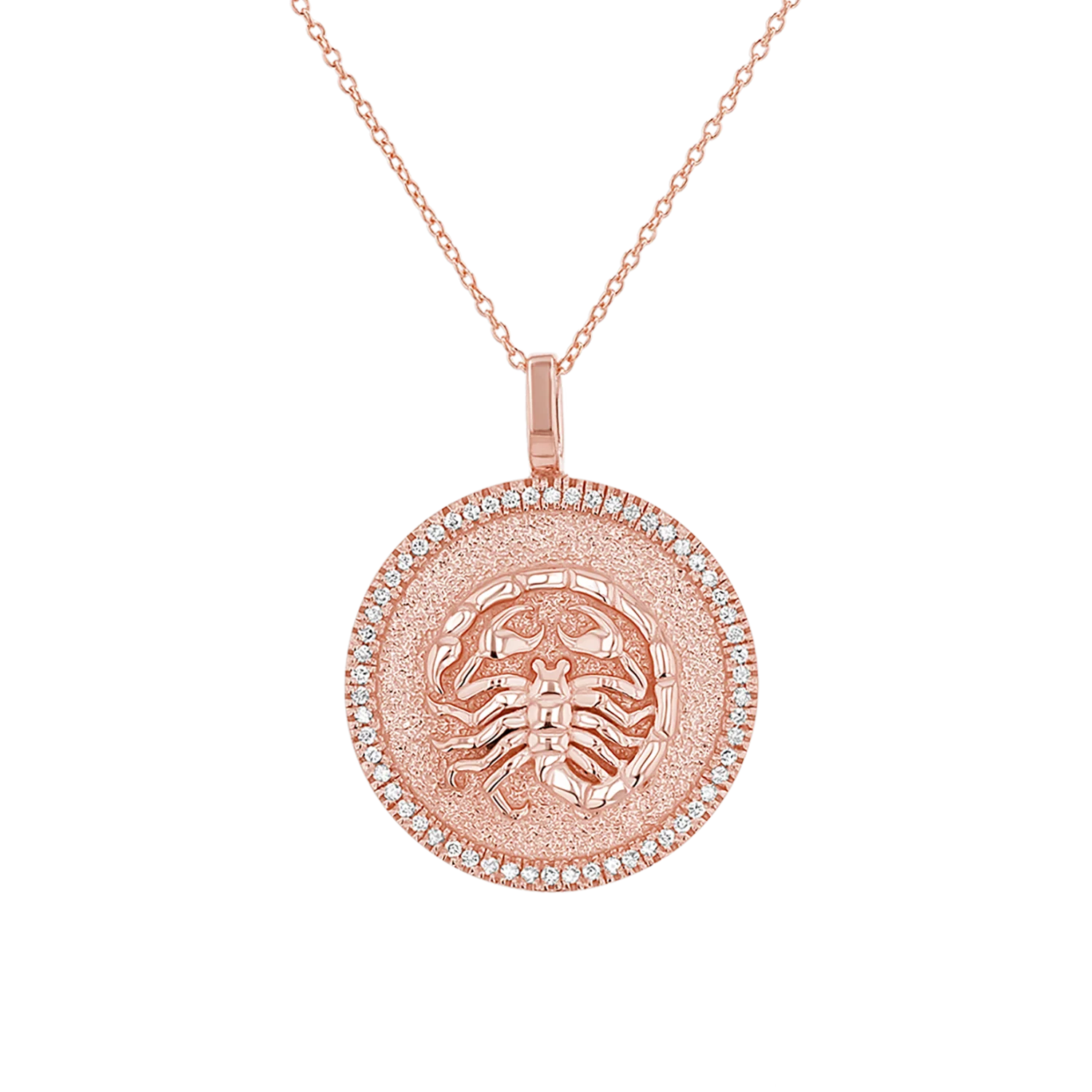 Diamond Zodiac Coin Medallion Necklace - Image 31