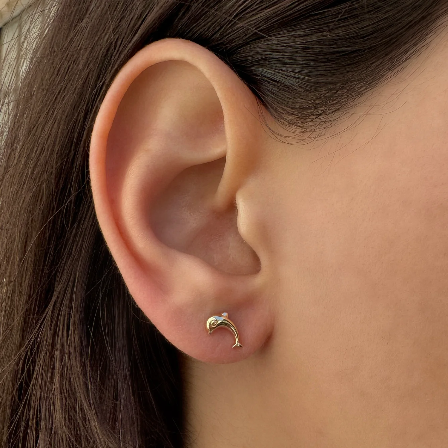 Dolphin Stud Earrings - Image 3