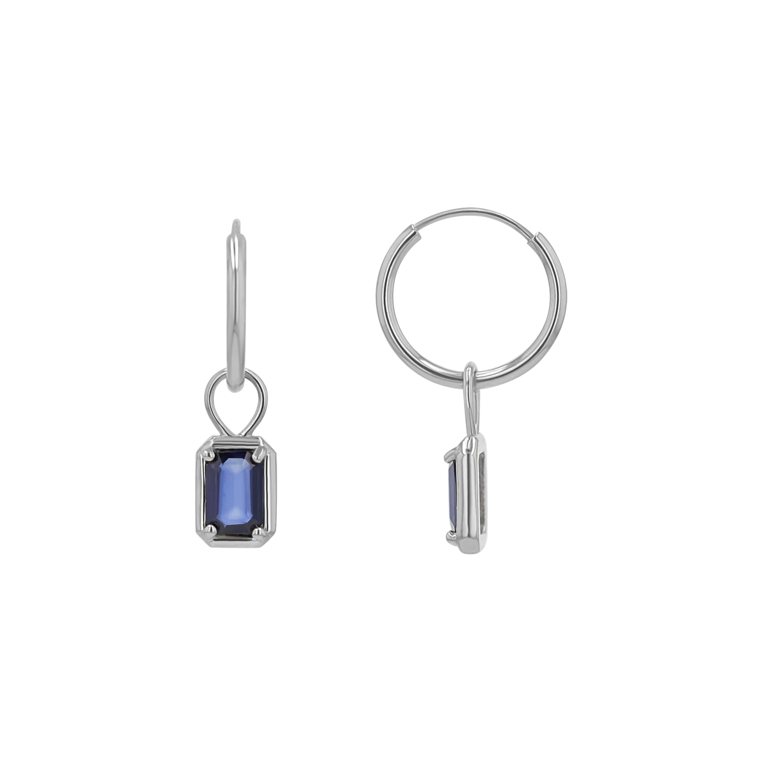 Gemstone Emerald Huggie Charms - Image 11
