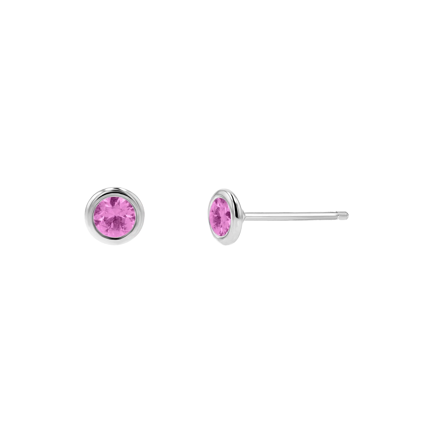 Gemstone Solitaire Bezel Studs - Image 2