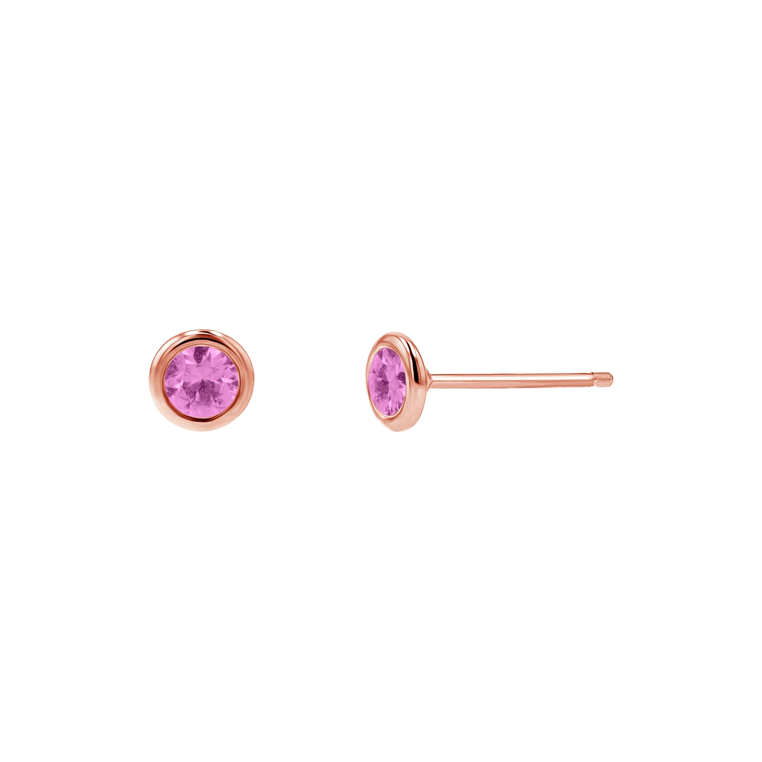 Gemstone Solitaire Bezel Studs - Image 3