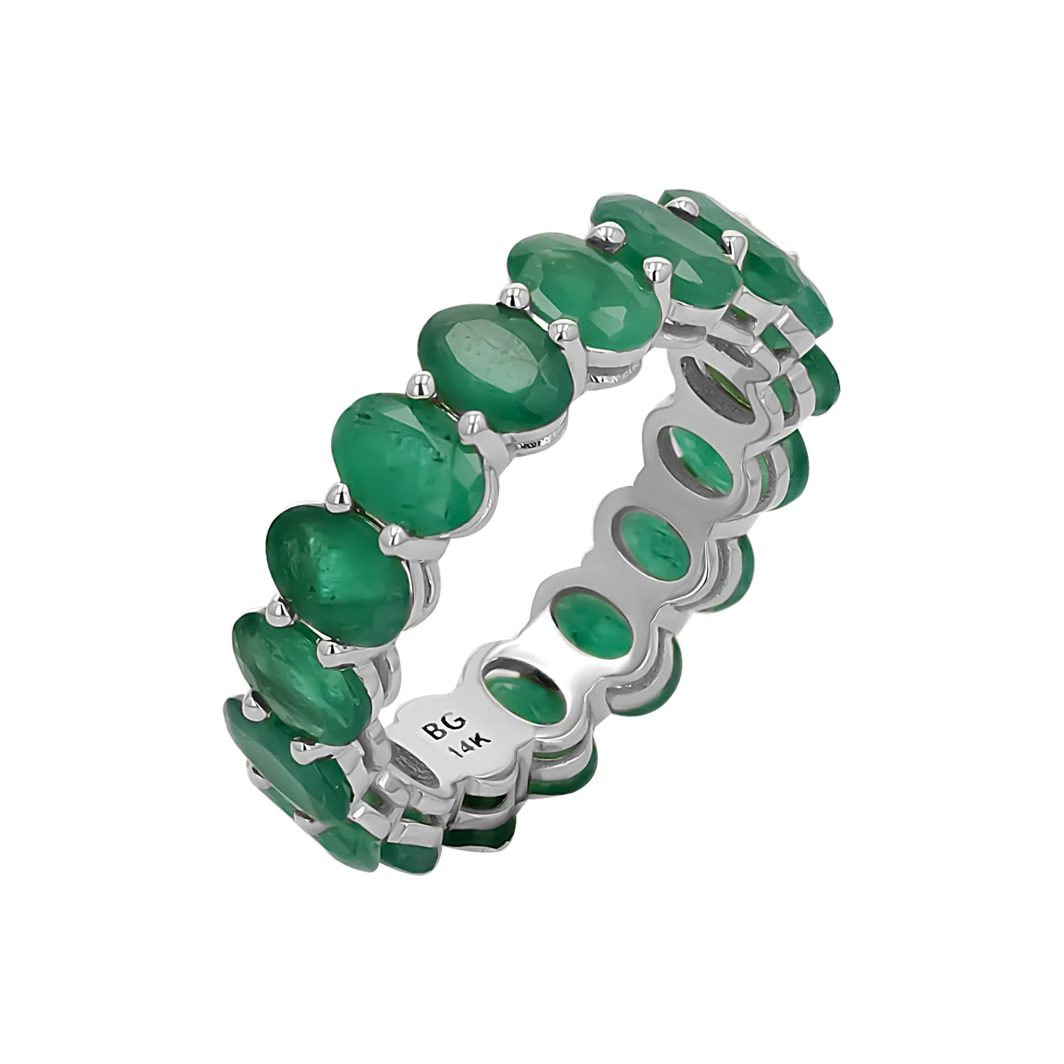 Genuine Emerald Oval Eternity Band - Image 2
