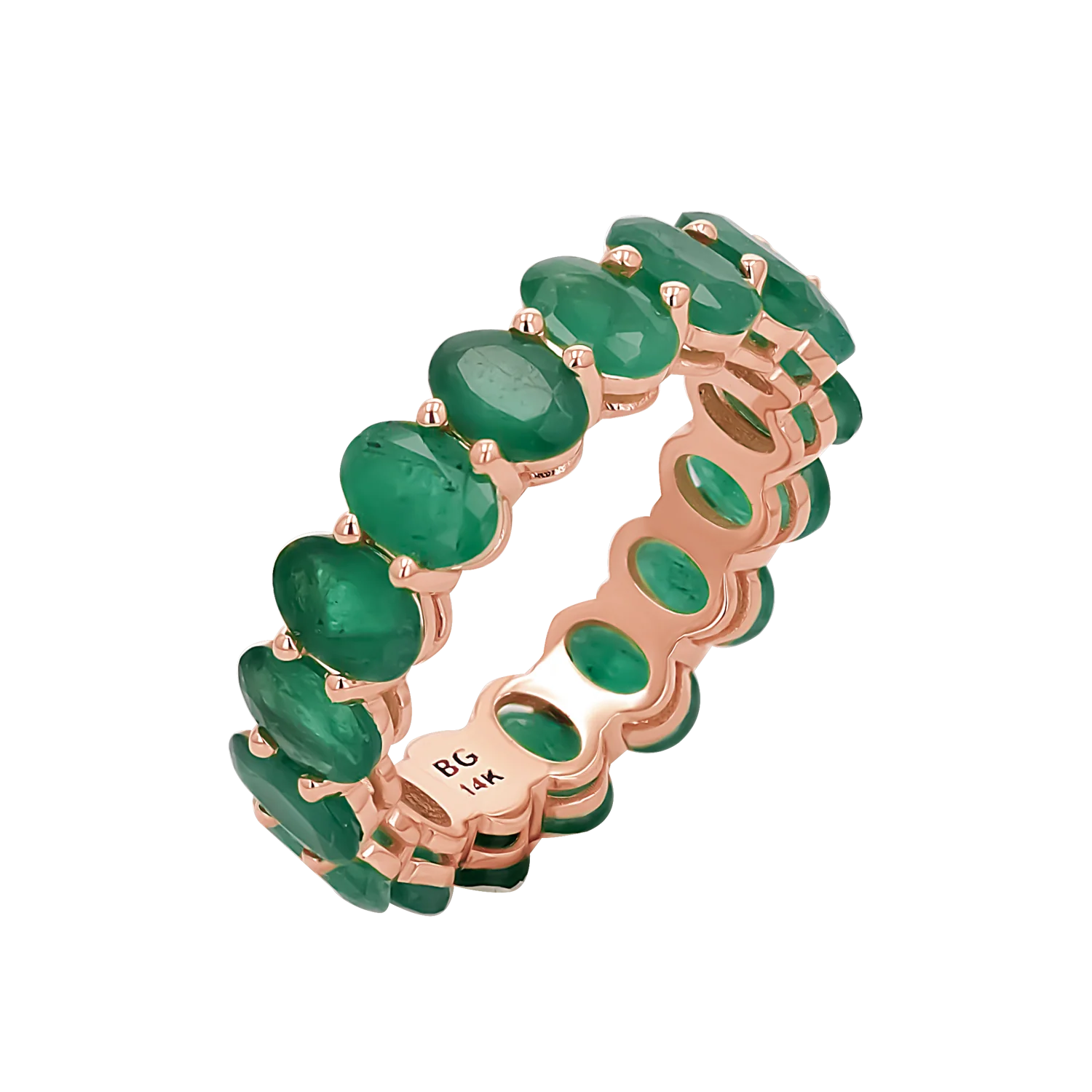 Genuine Emerald Oval Eternity Band - Image 3