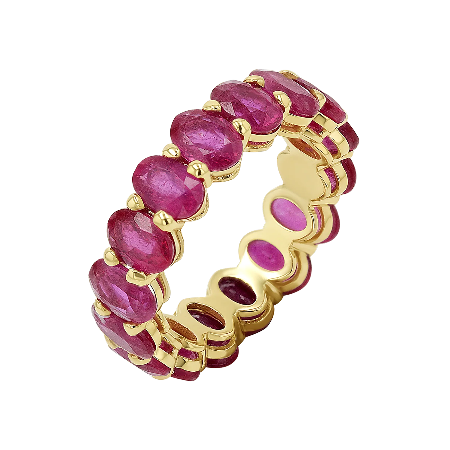 Genuine Ruby Oval Eternity Band