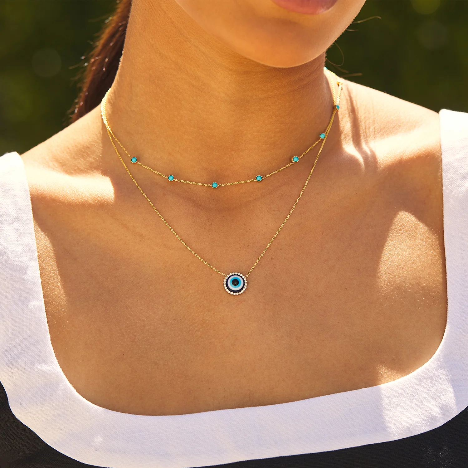 Genuine Turquoise Strand Necklace - Image 5