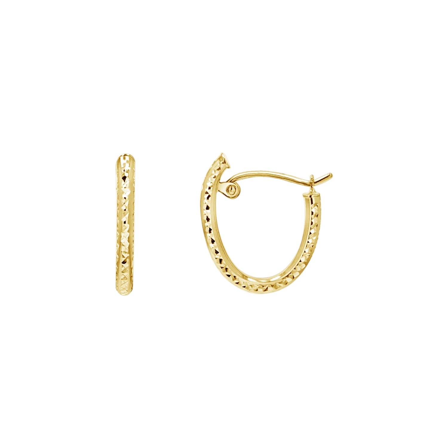 Glimmer Oval Hoop Earrings