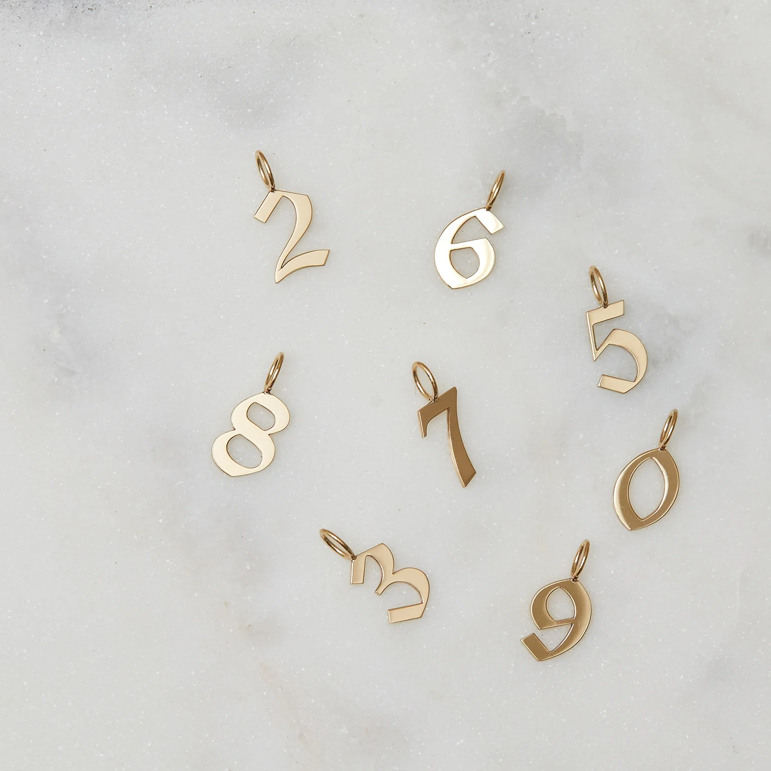 Gothic Old English Number Charm - Image 31