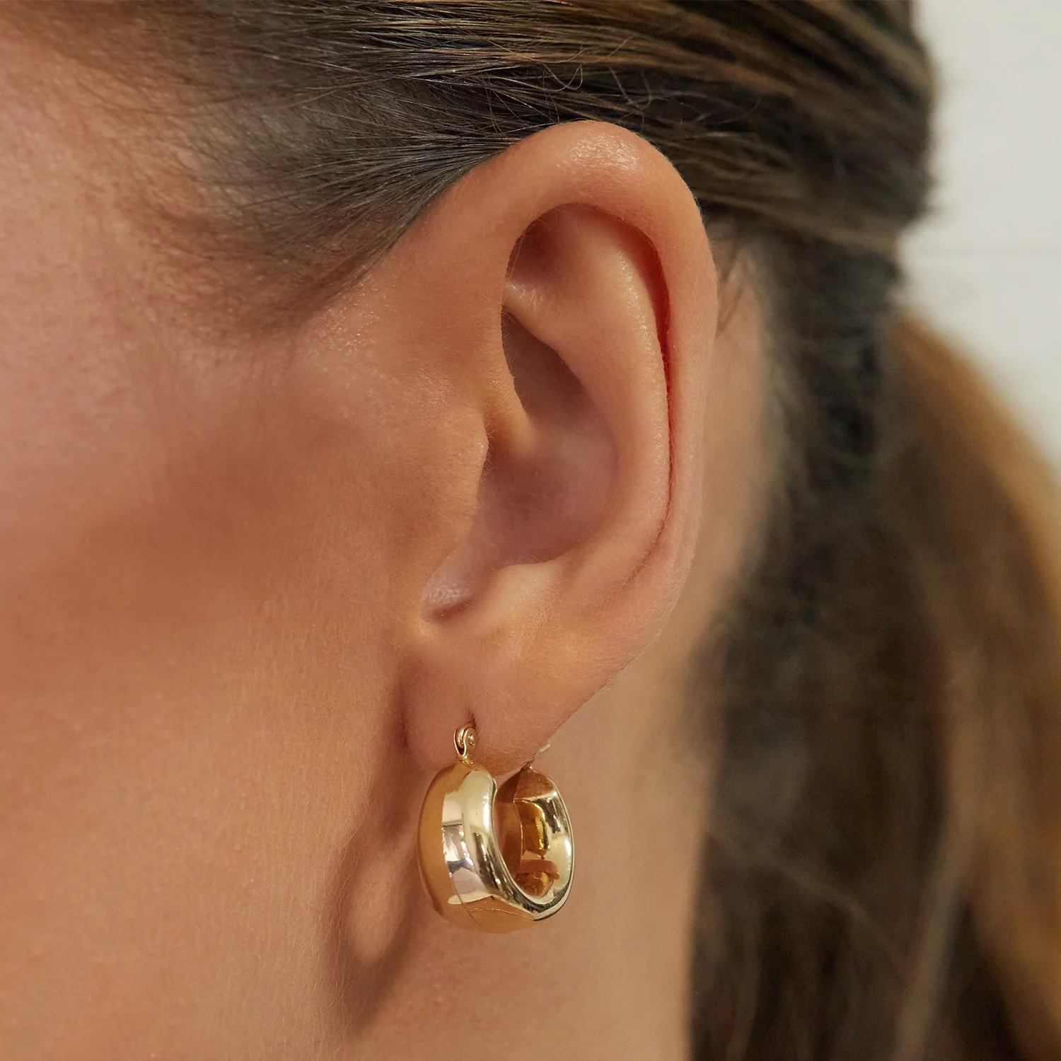 Hailey Large Chunky Hoops - Image 3