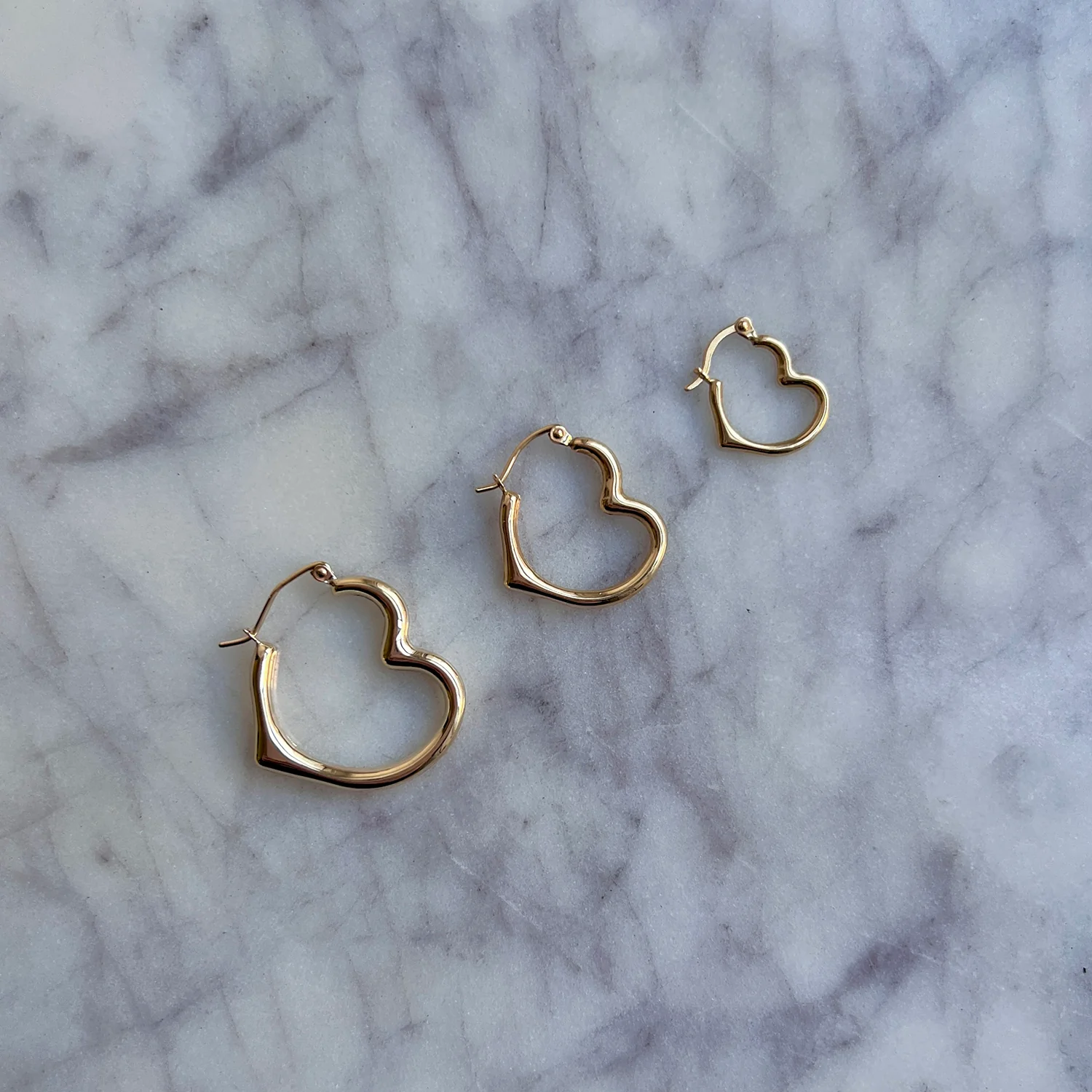 Heart Hoop Earrings - Image 4