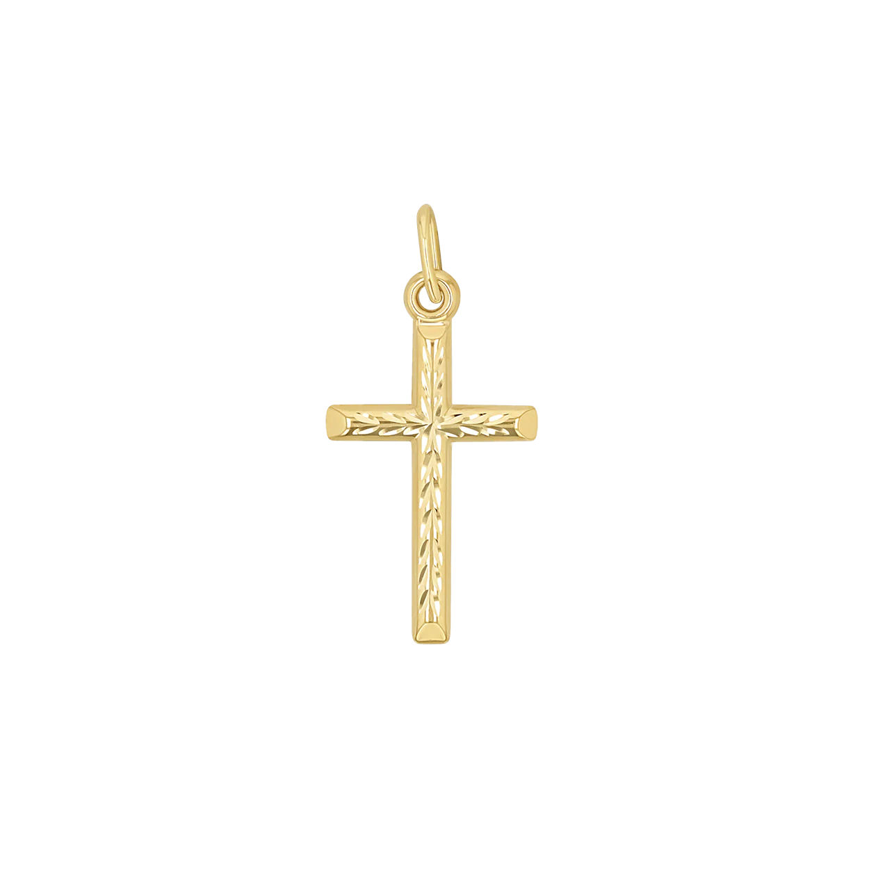 Herringbone Cross Charm