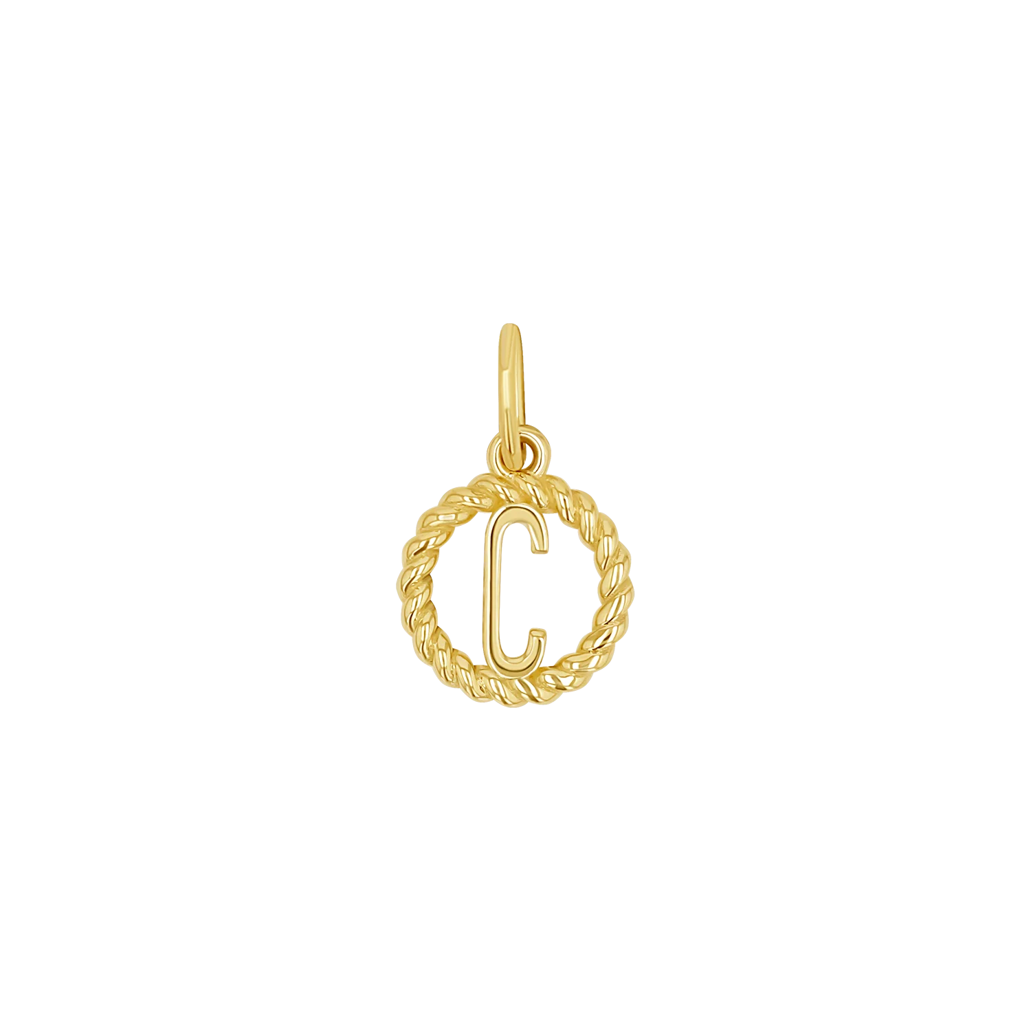 Initial Twist Medallion Charm