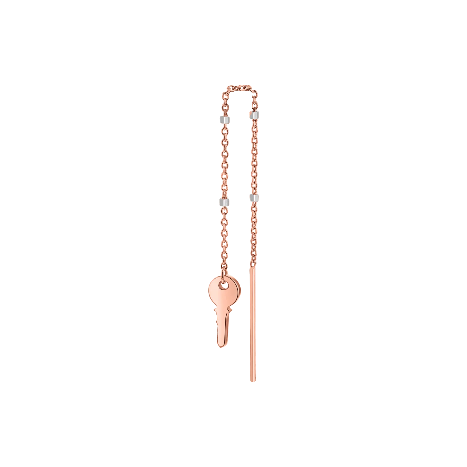Key Sparkle Chain Threader Earring - Image 3