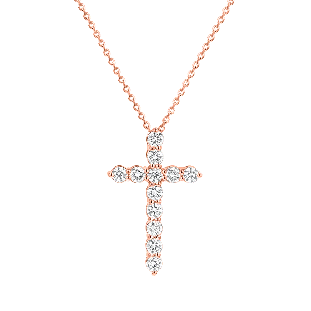 Kids Diamond Cross Necklace - Image 3