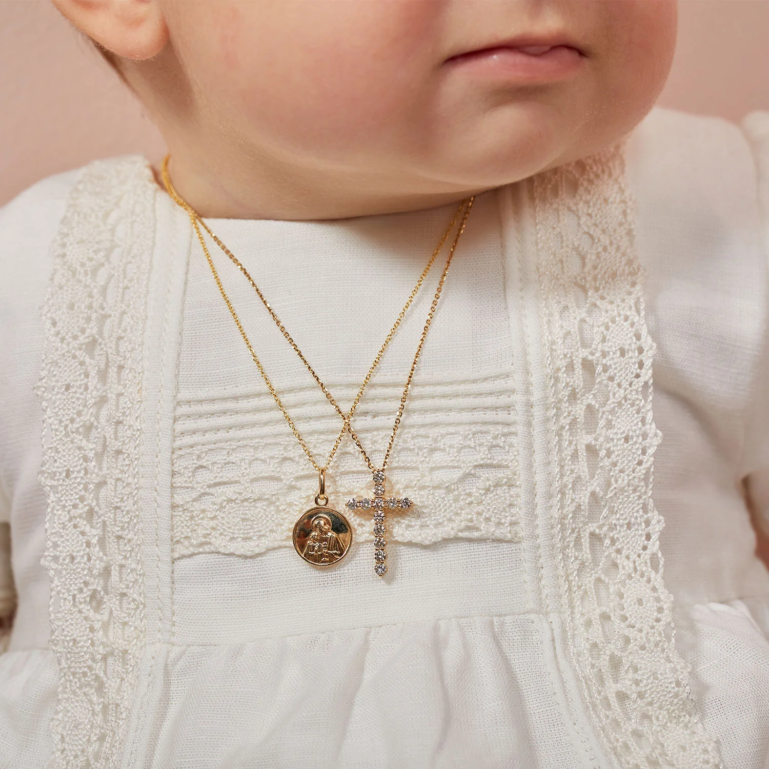 Kids Diamond Cross Necklace - Image 5