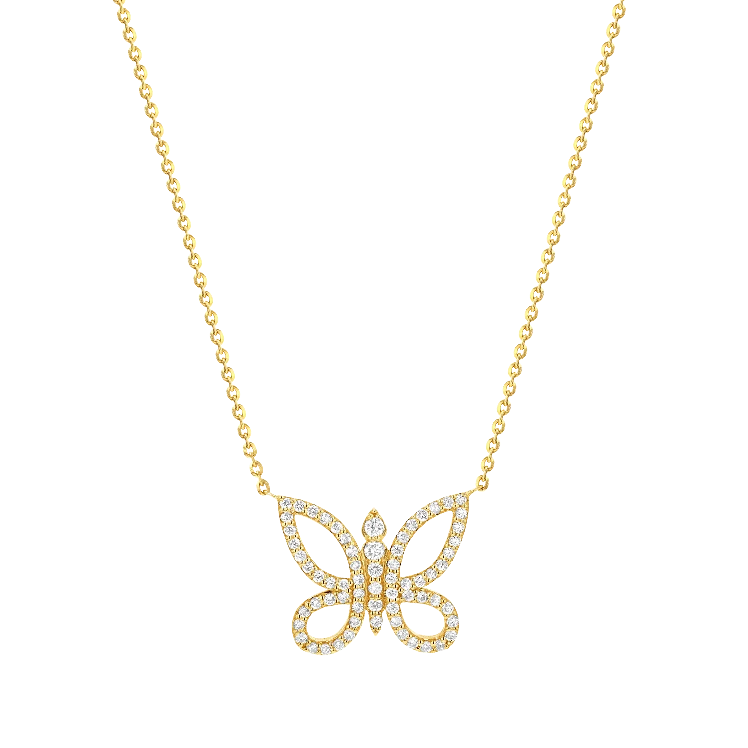 Kids Diamond Pave Butterfly Necklace