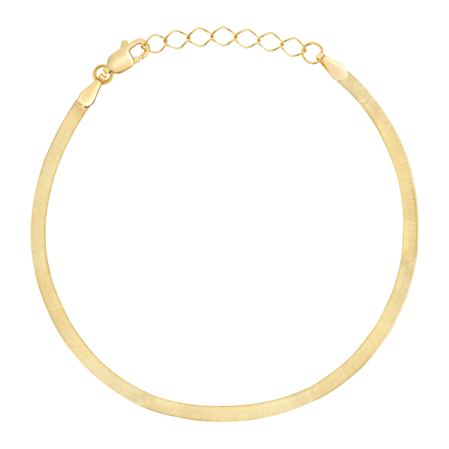 14K Gold Kids Thin Herringbone Bracelet