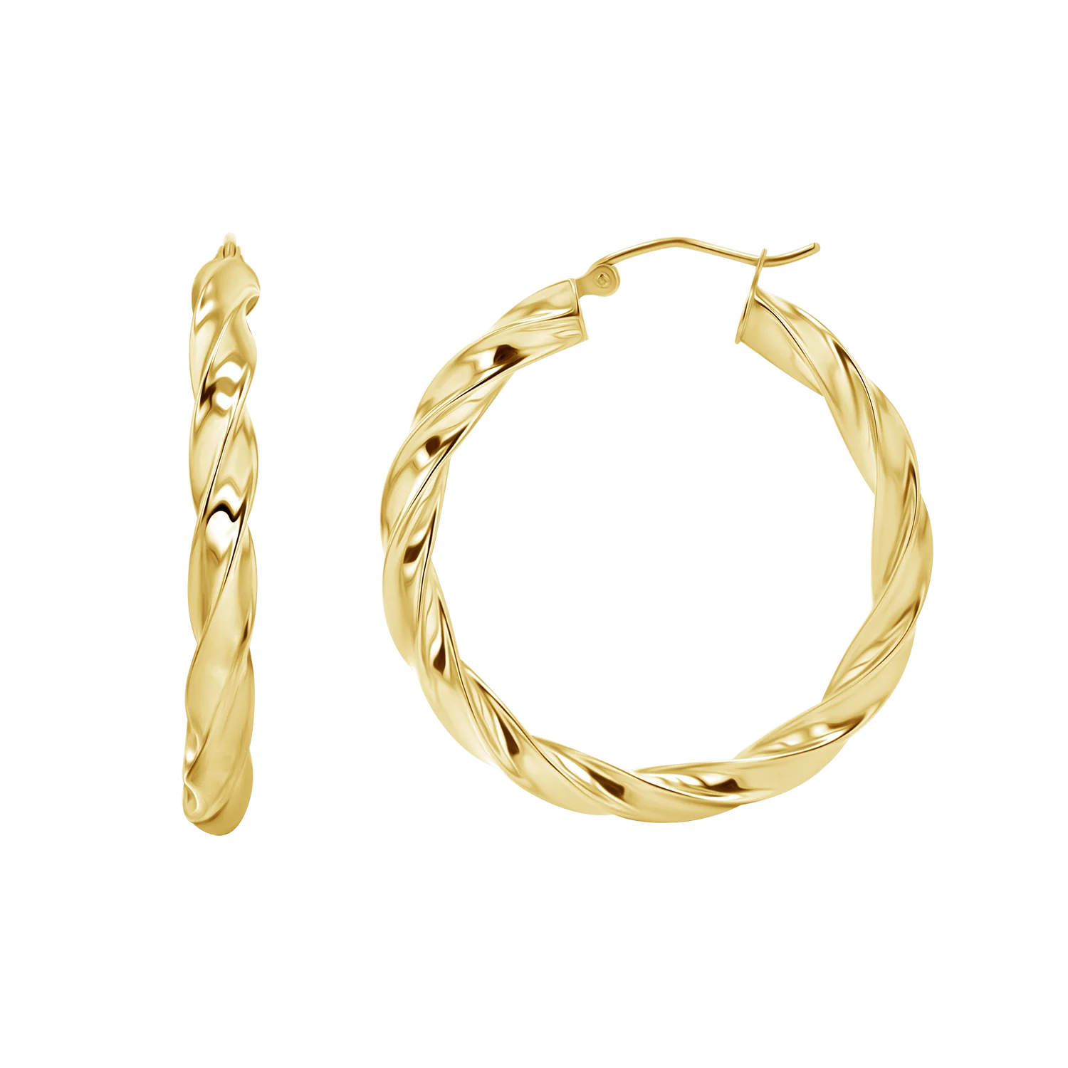 Large Twist Hoop Earrings