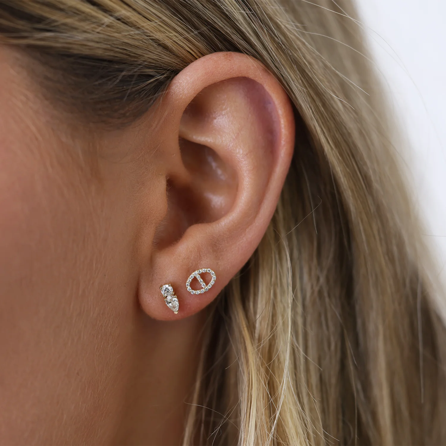 Mariner Diamond Stud Earrings - Image 4